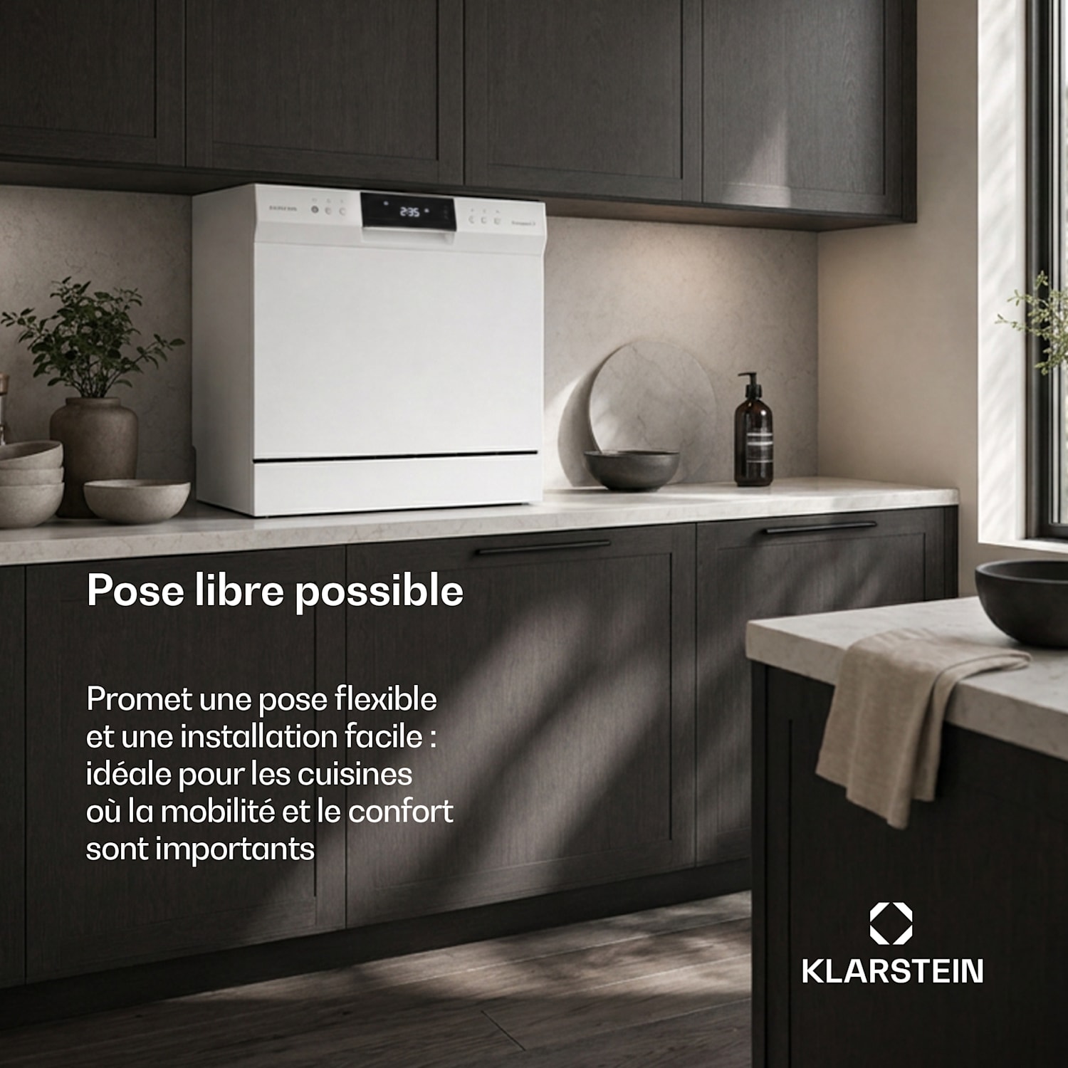 Amazonia Lave-vaisselle encastrable | 8 programmes | Technologie Aqua-Stop | 1620 W | 55 cm Blanc