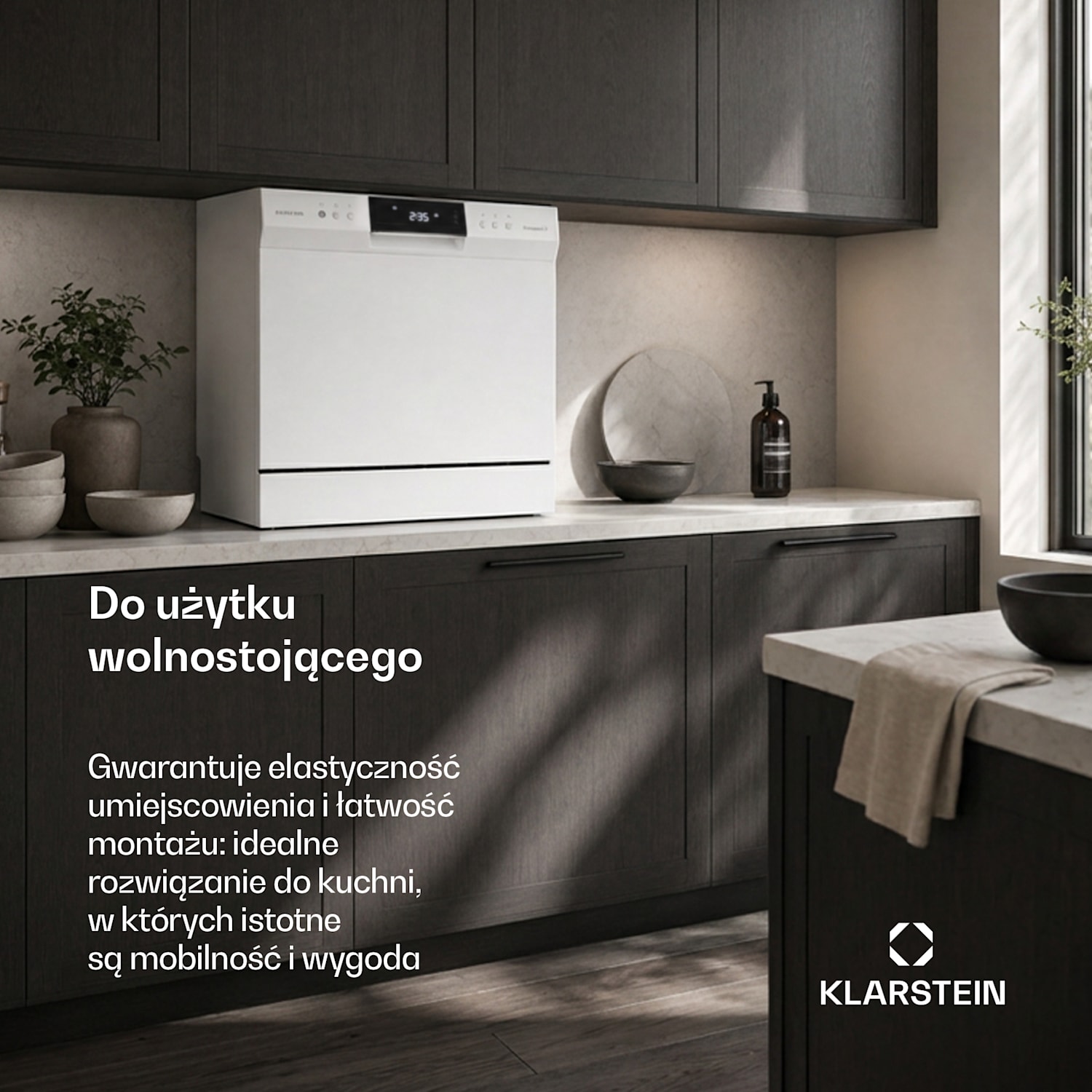 Zmywarka do zabudowy Amazonia | 8 programów | Technologia Aqua-Stop | 1620 W | 55 cm Biały