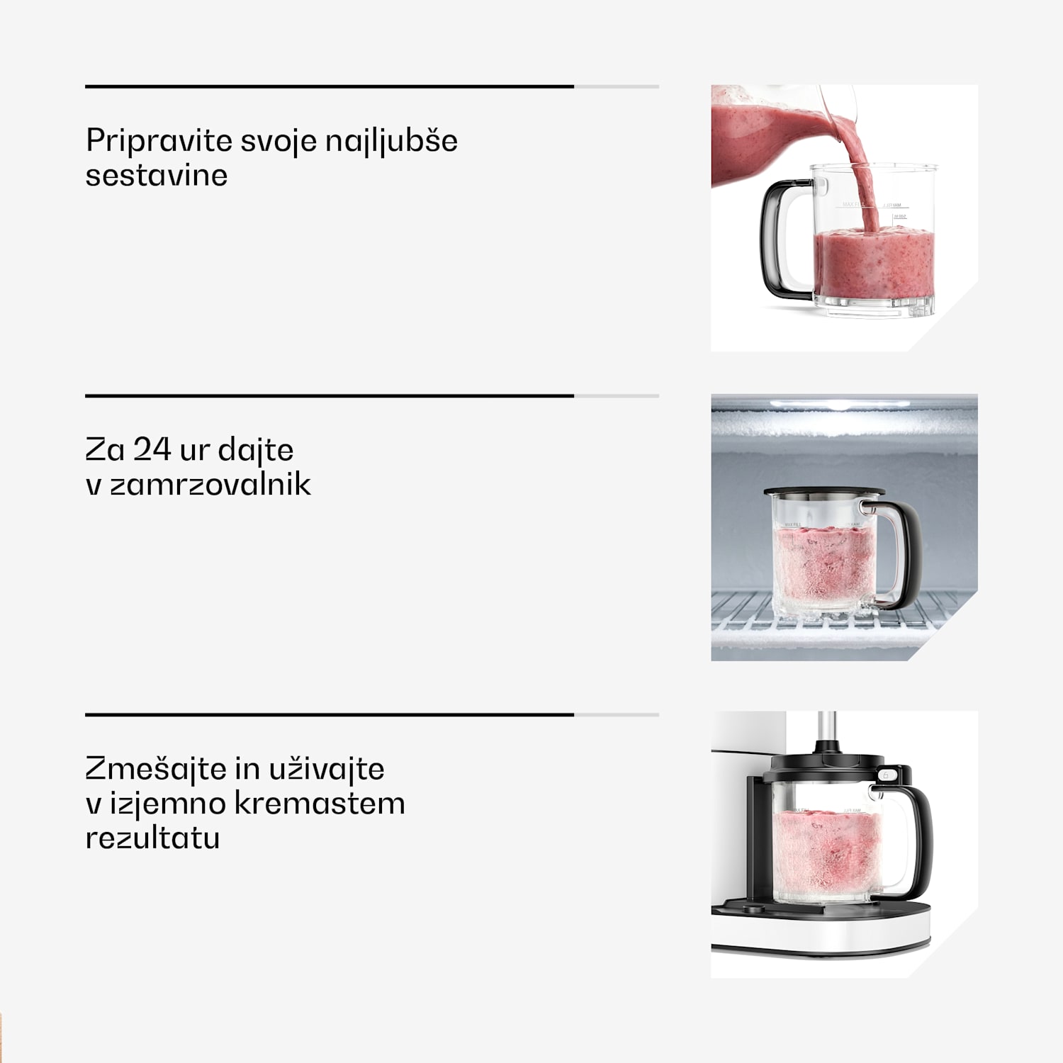 Velaire aparat za sladoled brez kompresorja | 1,8 l | 500 W | 10 programov | upravljanje na dotik Bela