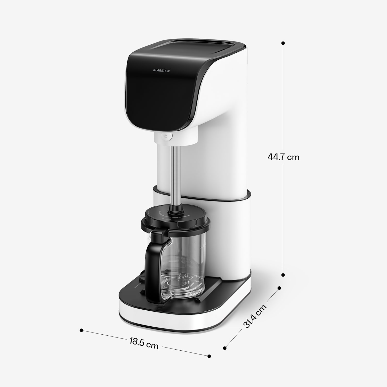 Velaire aparat za sladoled brez kompresorja | 1,8 l | 500 W | 10 programov | upravljanje na dotik Bela