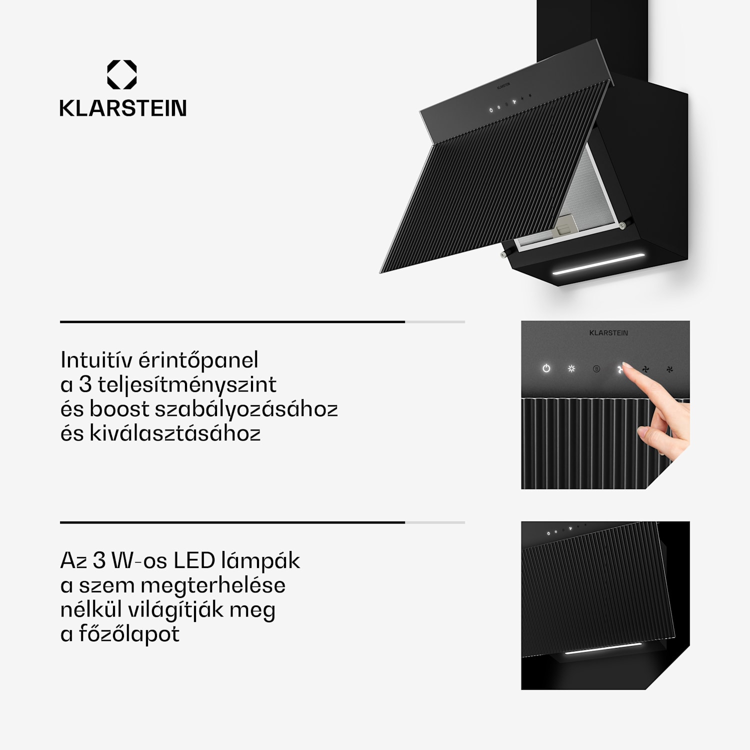 Wavyn ferde páraelszívó | Elszívó és keringtető üzemmód | Kiváló minőségű kivitel | 661 m³/h | 60 cm 