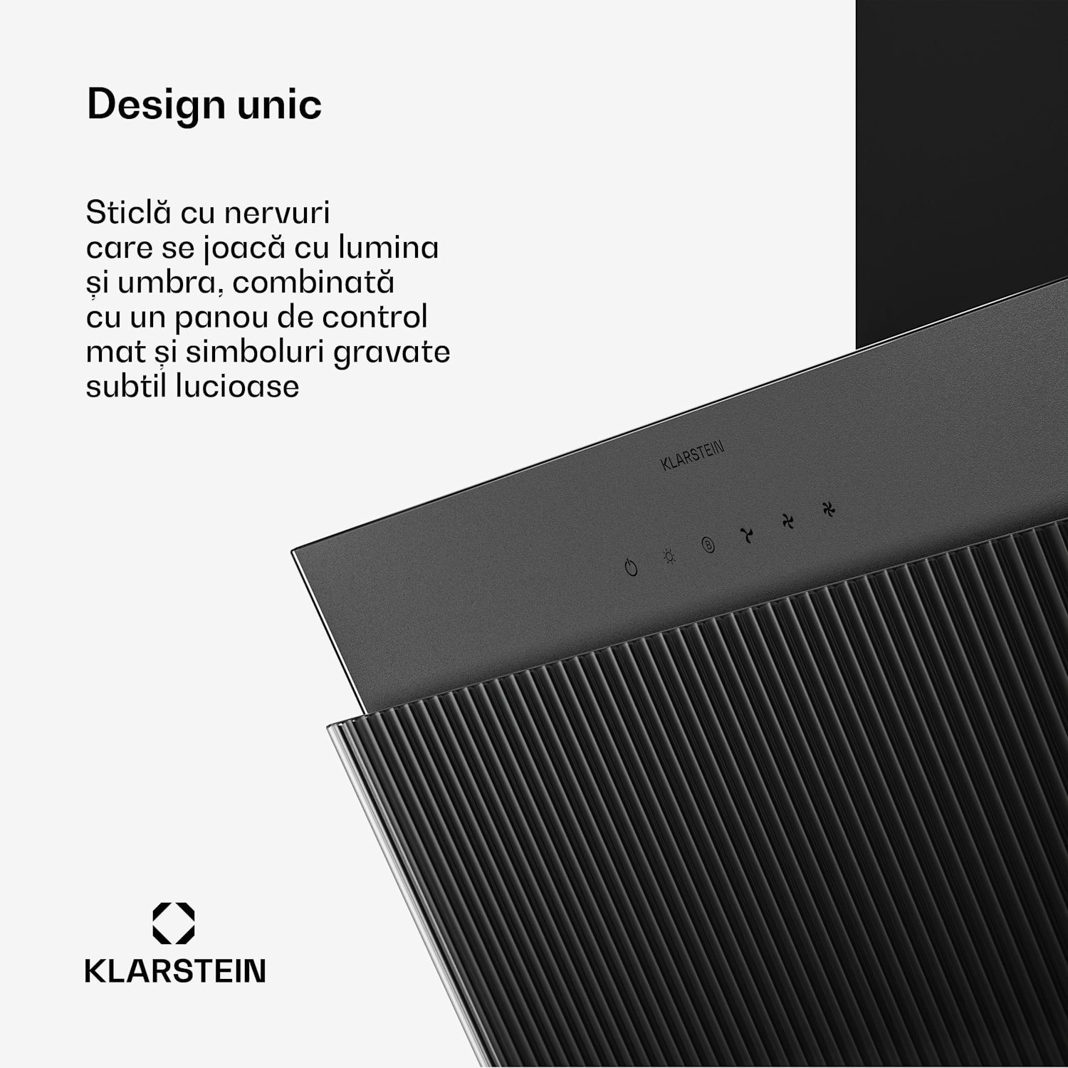 Hotă înclinată Wavyn | Moduri de evacuare și recirculare | Design de înaltă calitate | 638 m³/h | 60 cm 