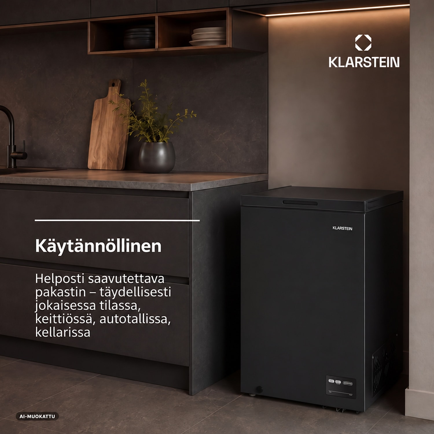 Iceblokk-arkkupakastin | 142 l | 84 cm | 0 °C–-24°C | 4 tähteä | musta 