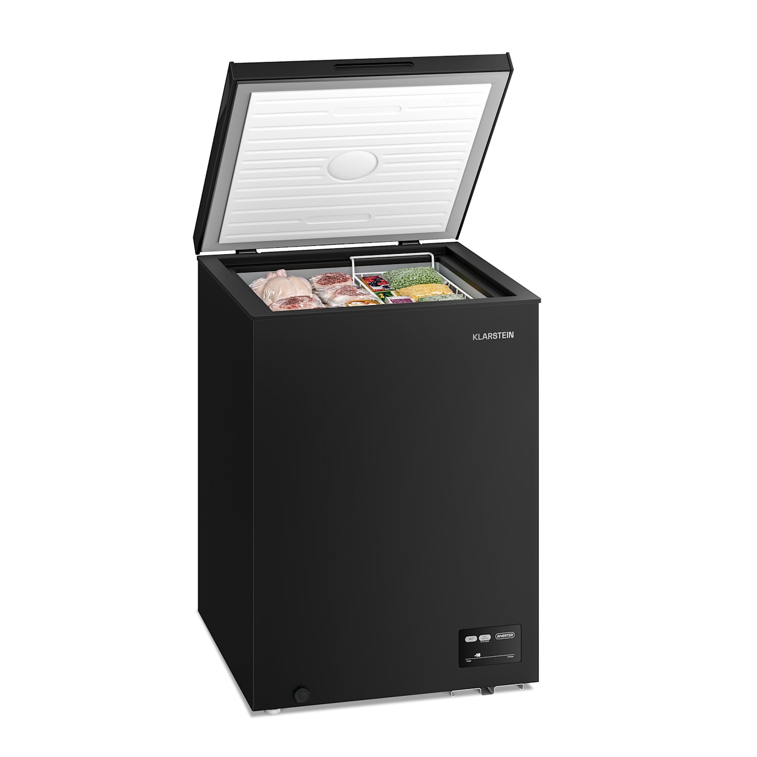 Congelator orizontal Iceblokk | 142 l | 84 cm | 0 °C până la -24 °C | 4 stele | Negru 142 L | Negru