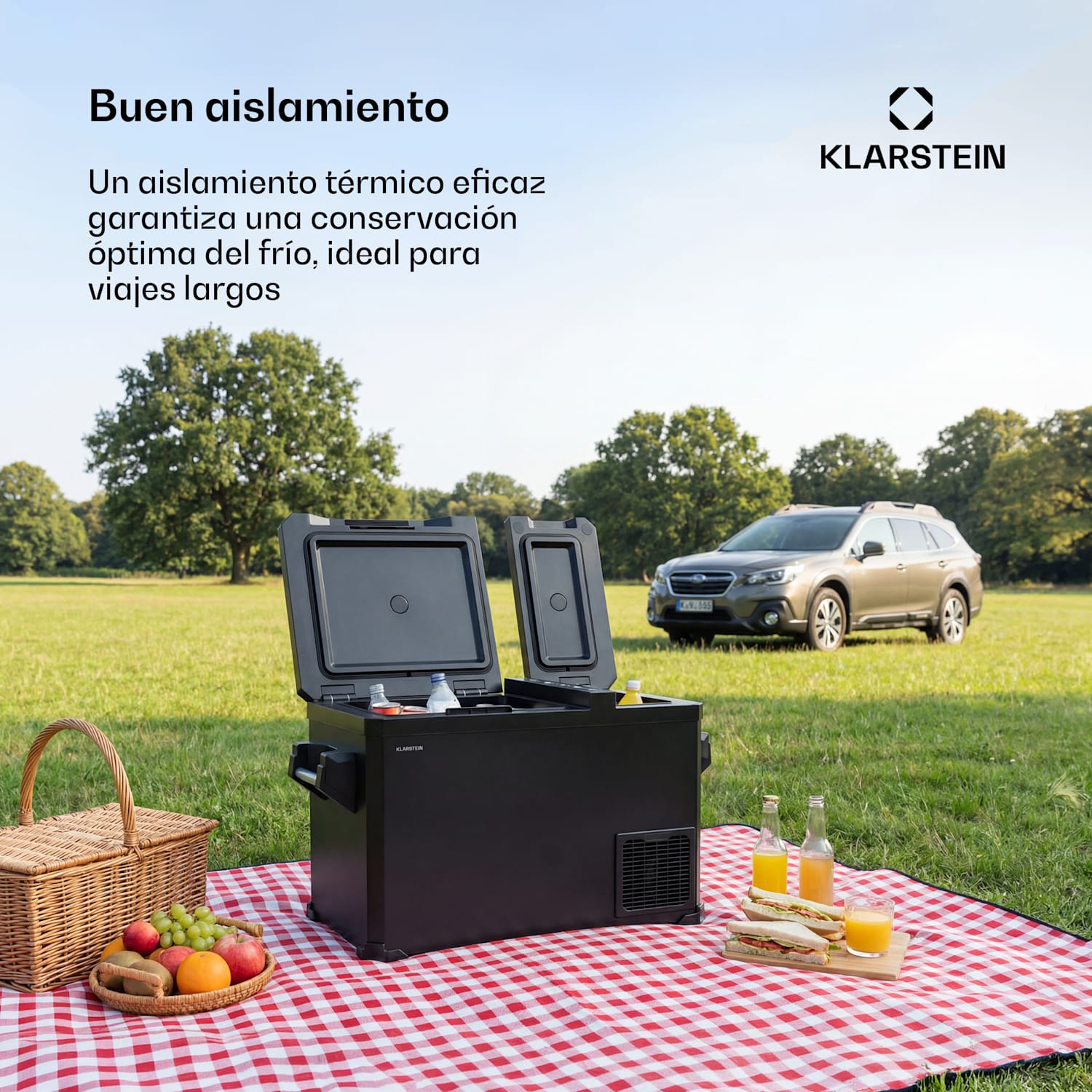 Arctiq Duo Nevera portátil | Con compresor | 43 litros | 58 latas | de -18 a 20 °C | Negro | 78 cm 