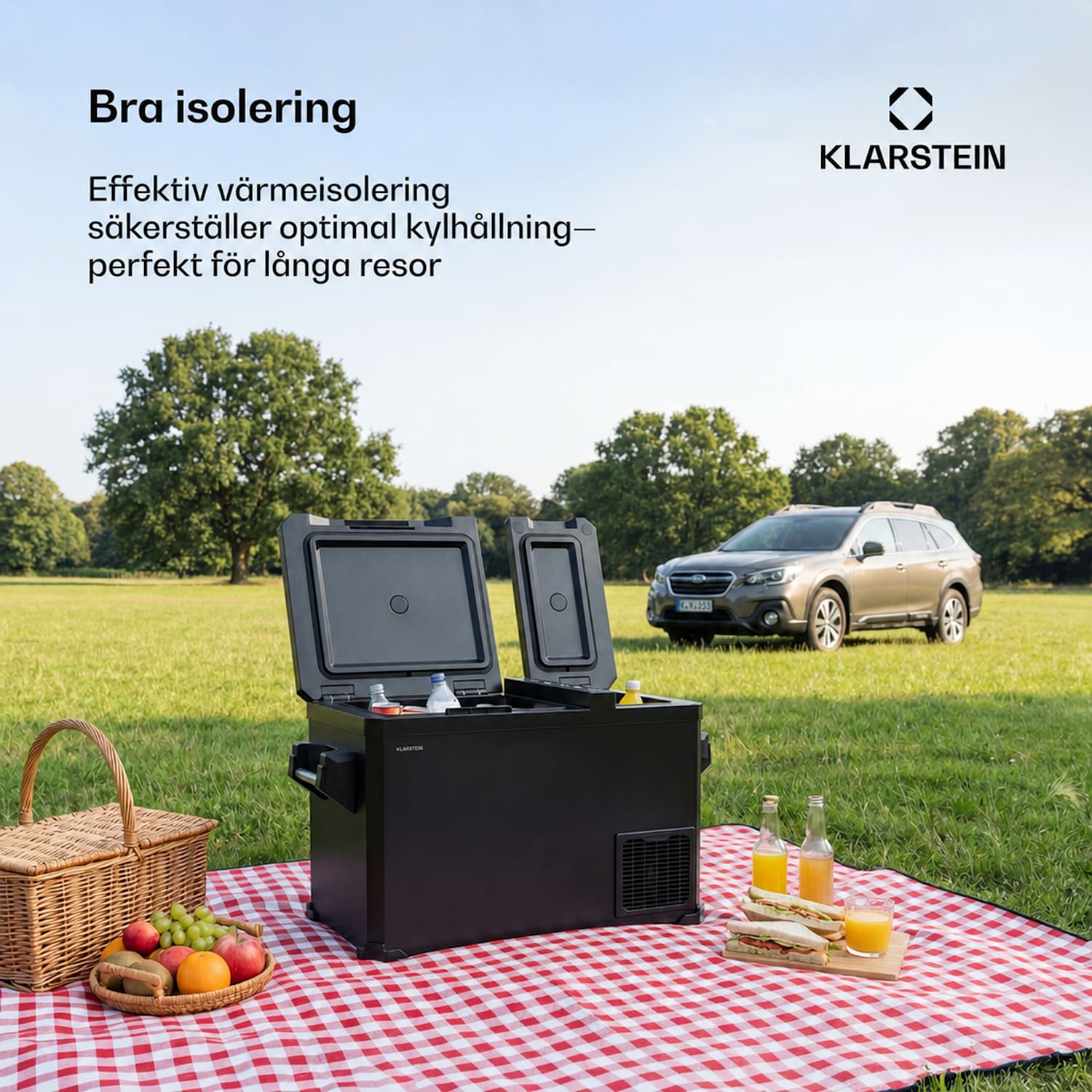 Arctiq Duo kylbox | Med kompressor | 43 liter | 58 burkar | -18 - 20°C | Svart | 78 cm 
