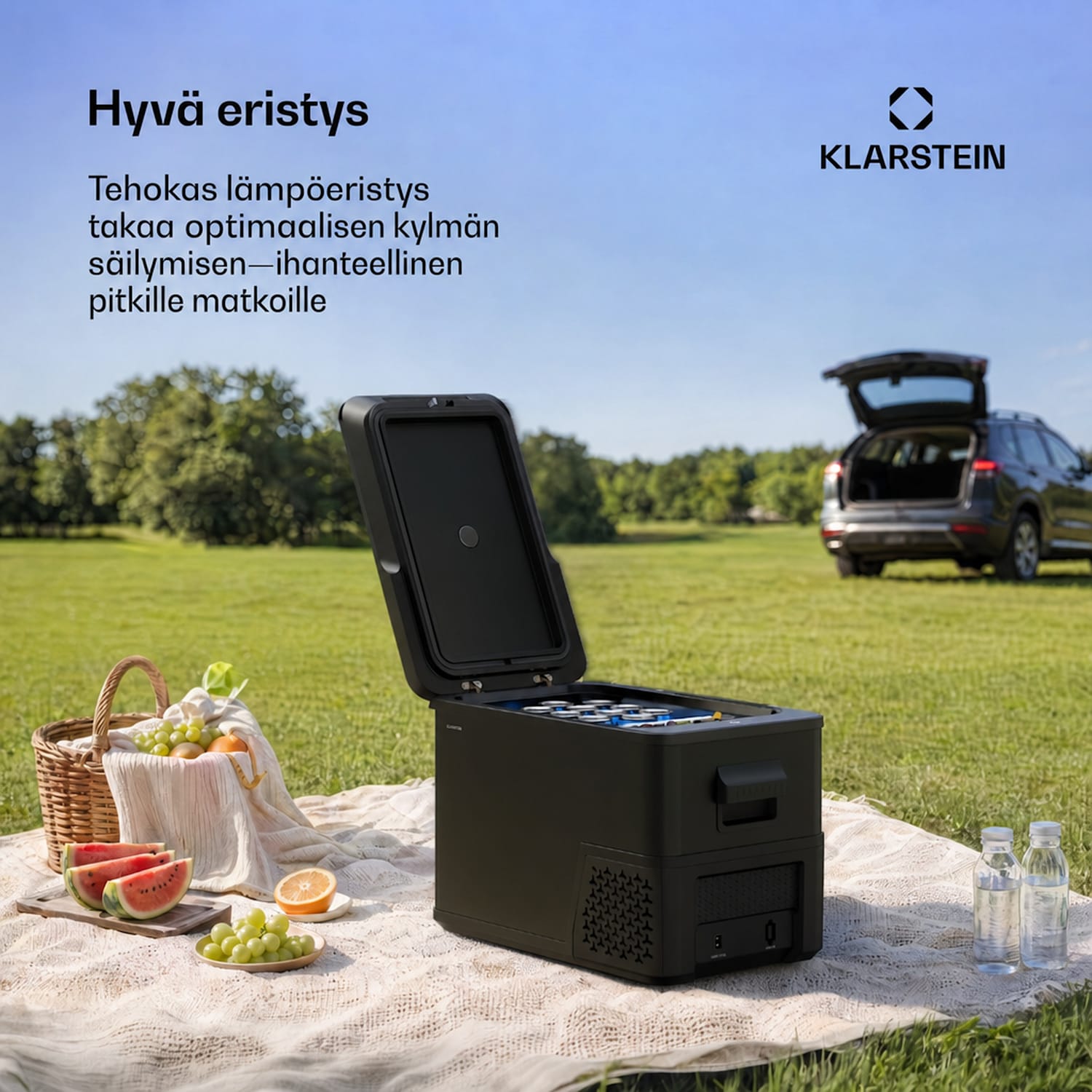 Arctiq kylmälaukku | Kompressorilla | 27 litraa | 36 tölkkiä | -20 - 20°C | Musta | 60 cm 
