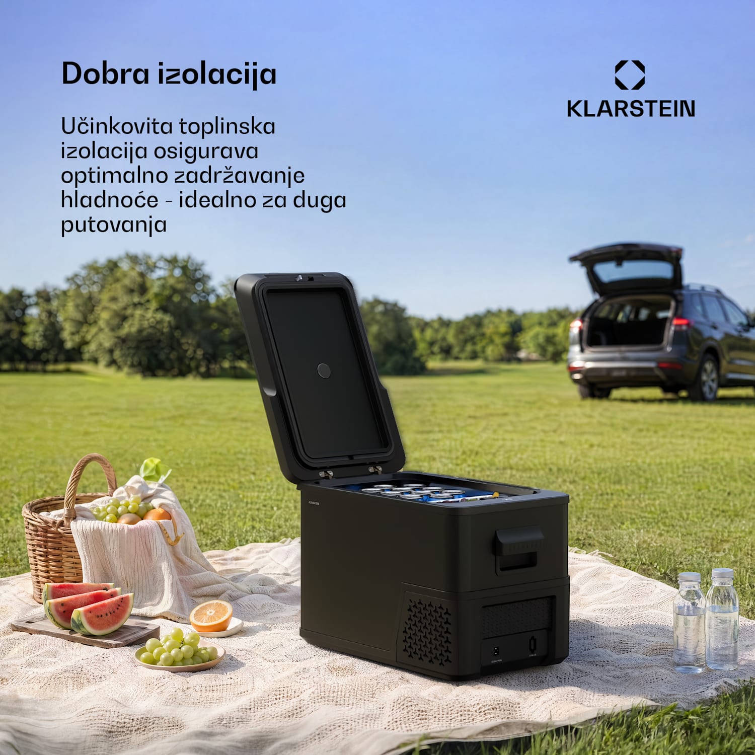 Arctiq rashladna kutija | S kompresorom | 27 litara | 36 limenki | -20 do 20 °C | Crna | 60 cm 