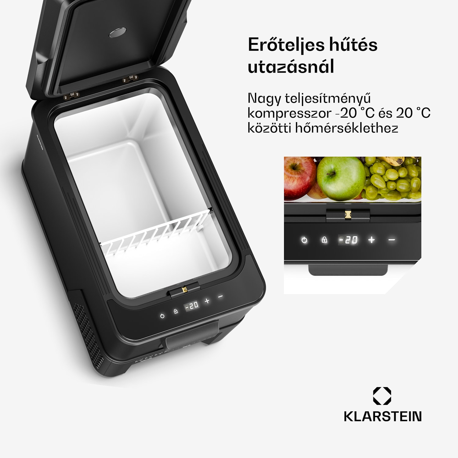 Arctiq hűtőtáska | Kompresszorral | 27 liter | 36 doboz | -20 és 20 °C között | Fekete | 60 cm 