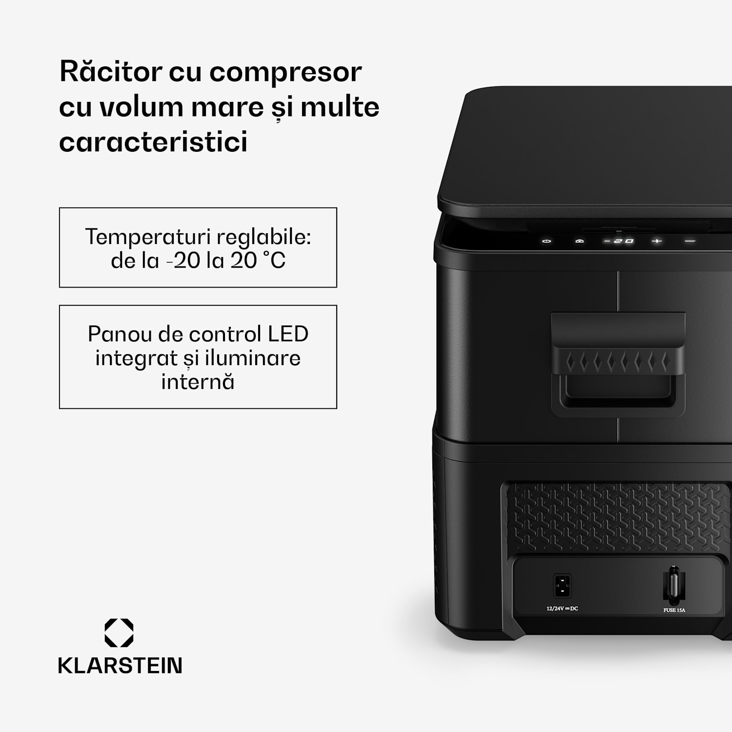 Arctiq ladă frigorifică | Cu compresor | 27 litri | 36 de doze | -20 până la 20 °C | Negru | 60 cm 