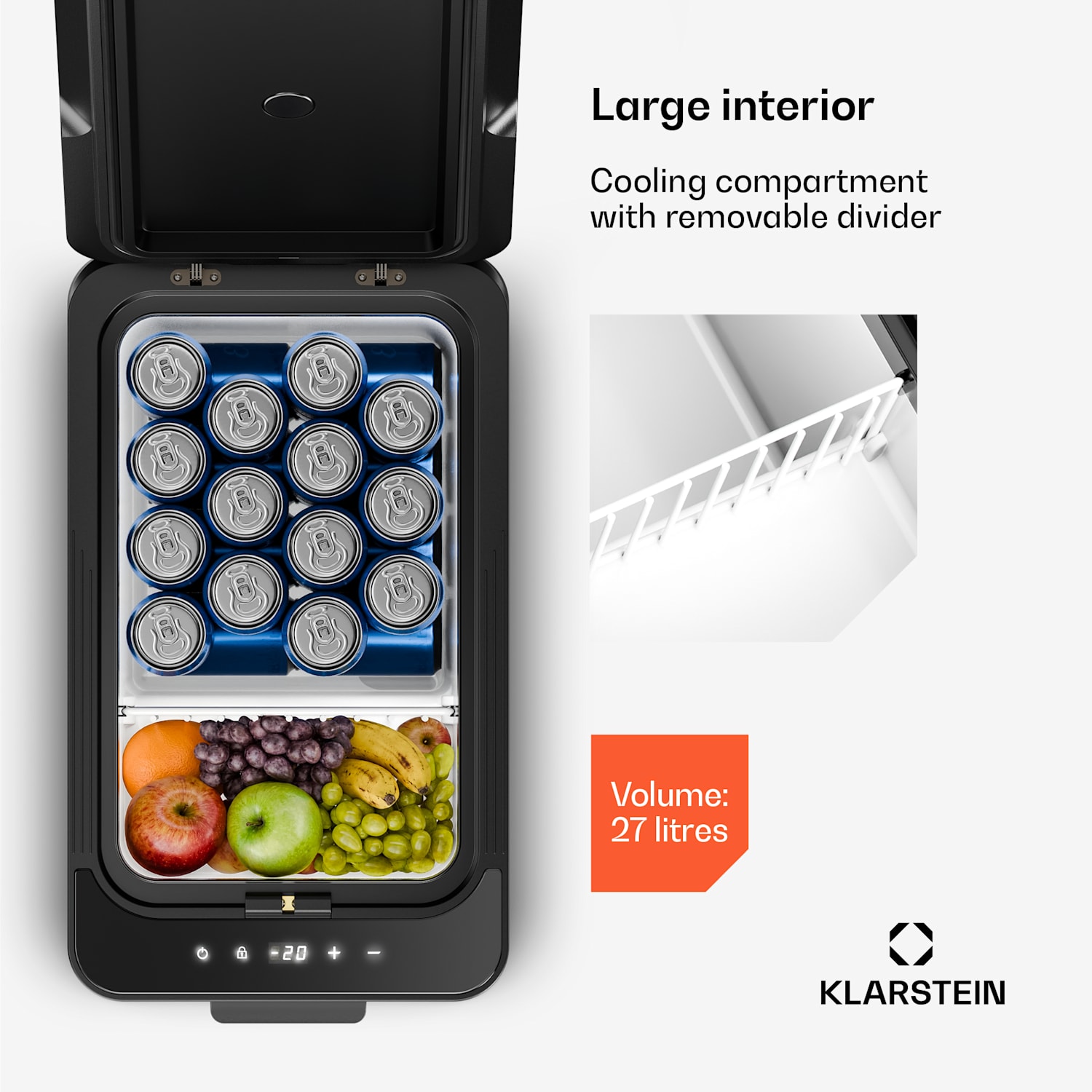 Arctiq koelbox | met compressor | 27 liter | 36 blikjes | -20 - 20°C | zwart | 60 cm 