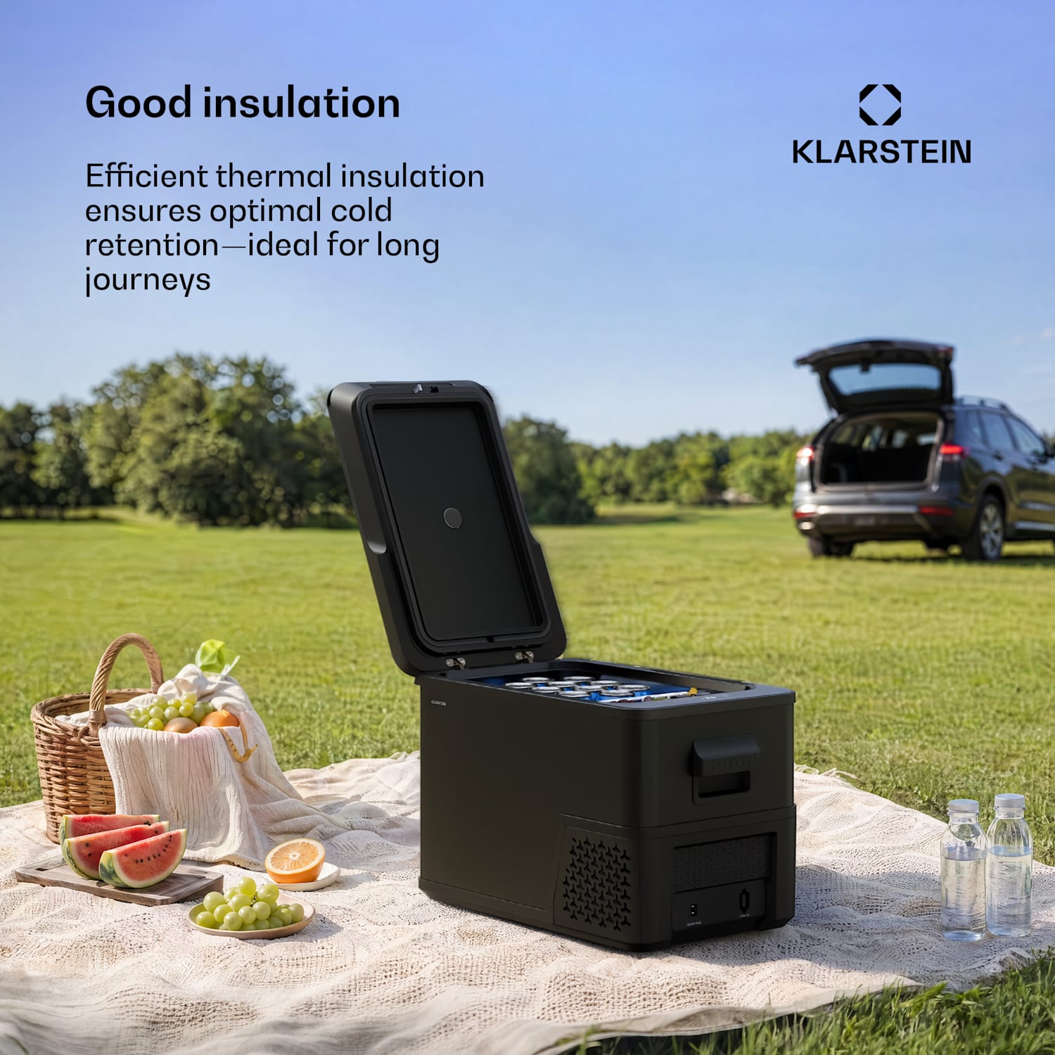Arctiq koelbox | met compressor | 27 liter | 36 blikjes | -20 - 20°C | zwart | 60 cm 