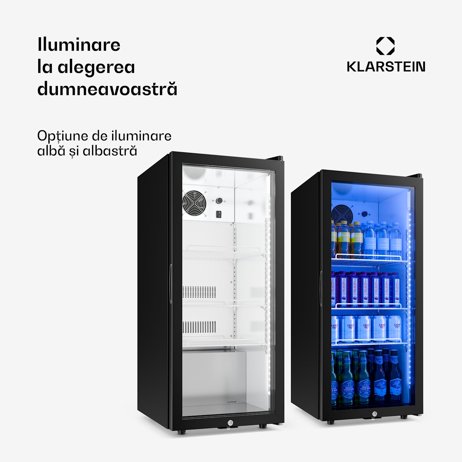 Frigider profesional pentru băuturi GrandCooler | 106 x 46 cm | iluminare LED interioară | negru. 