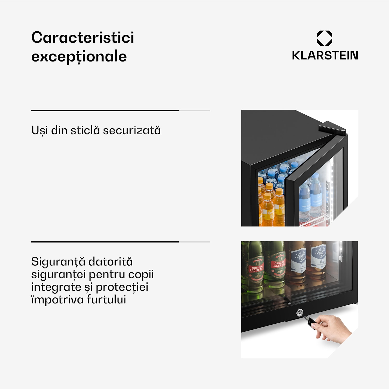 Frigider profesional pentru băuturi GrandCooler | 106 x 46 cm | iluminare LED interioară | negru. 