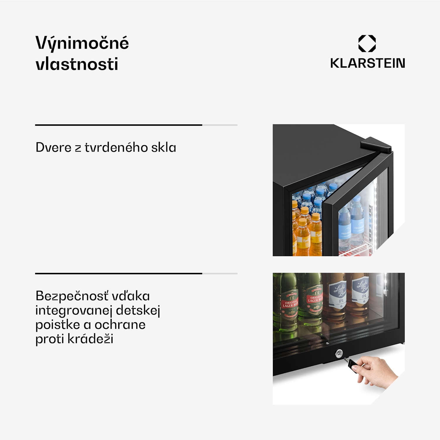 GrandCooler gastro chladnička na nápoje | 106 x 46 cm | LED vnútorné osvetlenie | Čierna 
