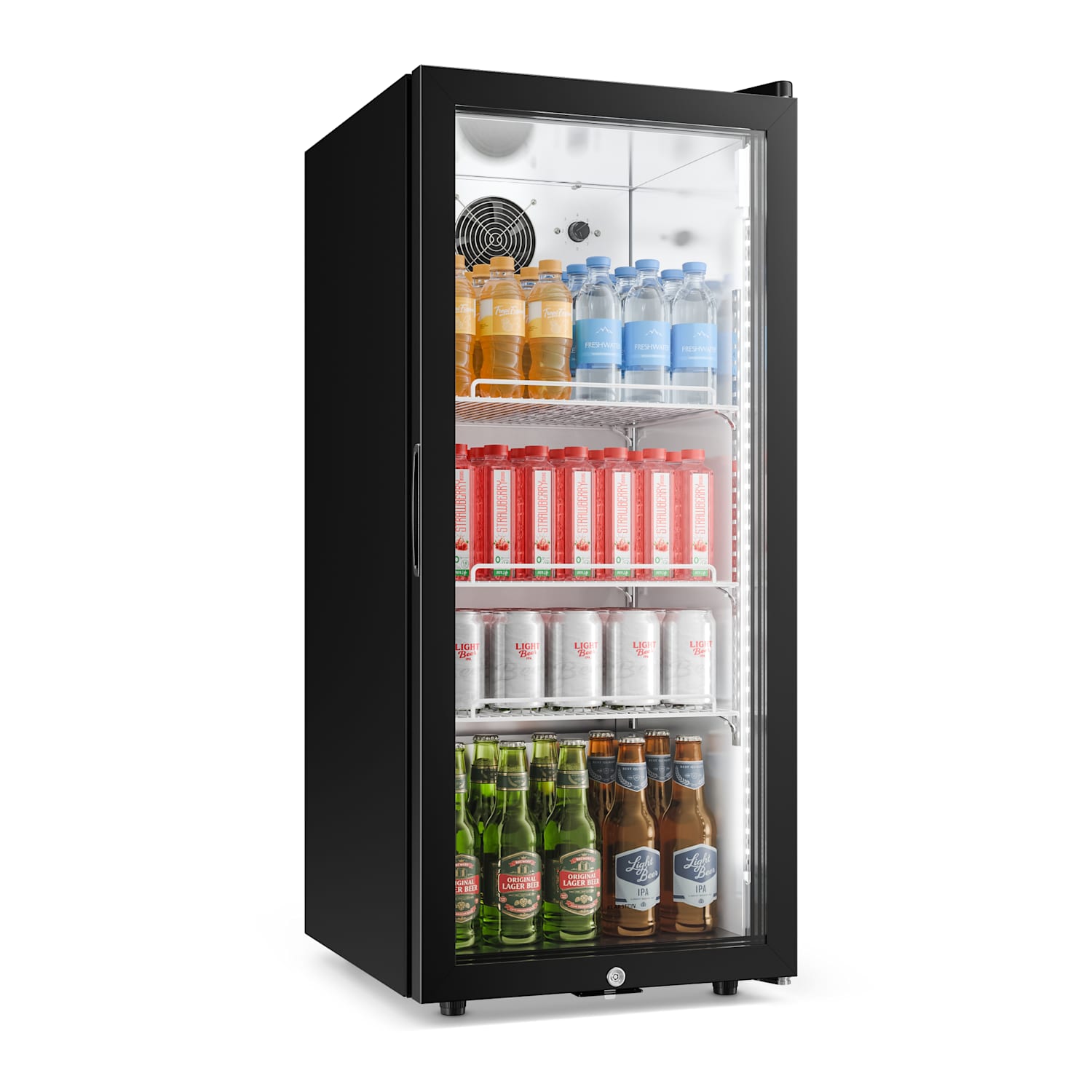 GrandCooler Gastro refrigerador de bebidas | 106 x 46 cm | Iluminación interior LED | Negro 
