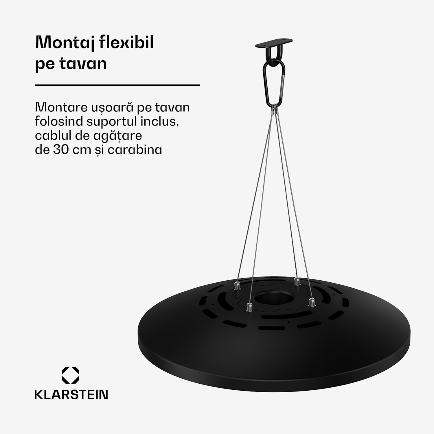 Plafonieră cu infraroșu LumiHeat | 2000 W | 15 m² | Lumină LED | 42 cm x 42 cm 