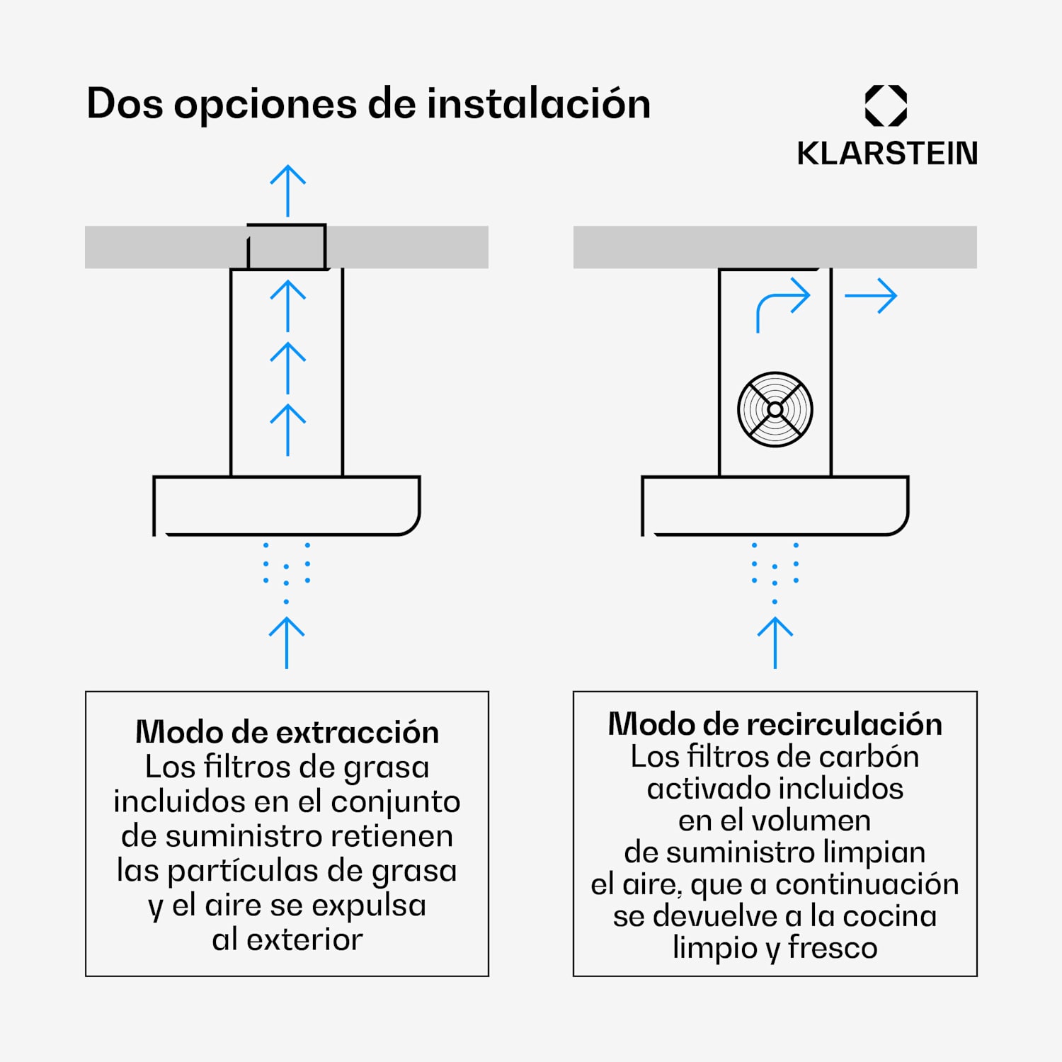 Valeria Campana extractora para isla de cocina | Modos de extracción y recirculación | Elegante diseño en acero inoxidable | 600 m³/h | 60 cm 