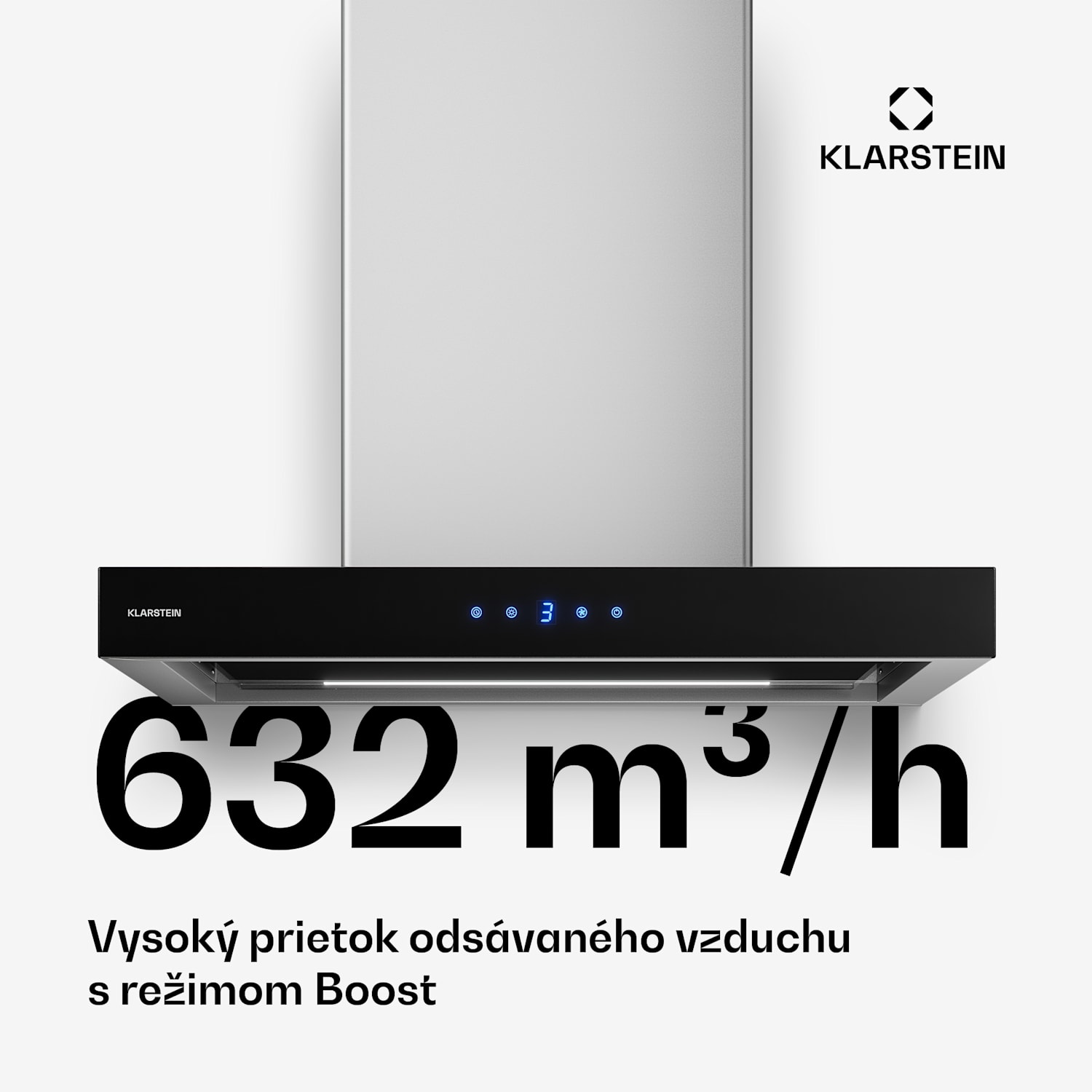 Valeria ostrovčekový digestor | Režimy odsávania a recirkulácie | Elegantný dizajn z nehrdzavejúcej ocele | 600 m³/h | 60 cm 