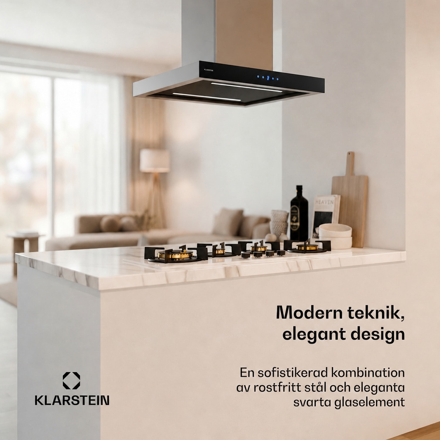 Valeria ö-värmefläkt | Av- och återcirkulationsläge | Elegant rostfritt stål design | 632 m³/h | 60 cm Silver