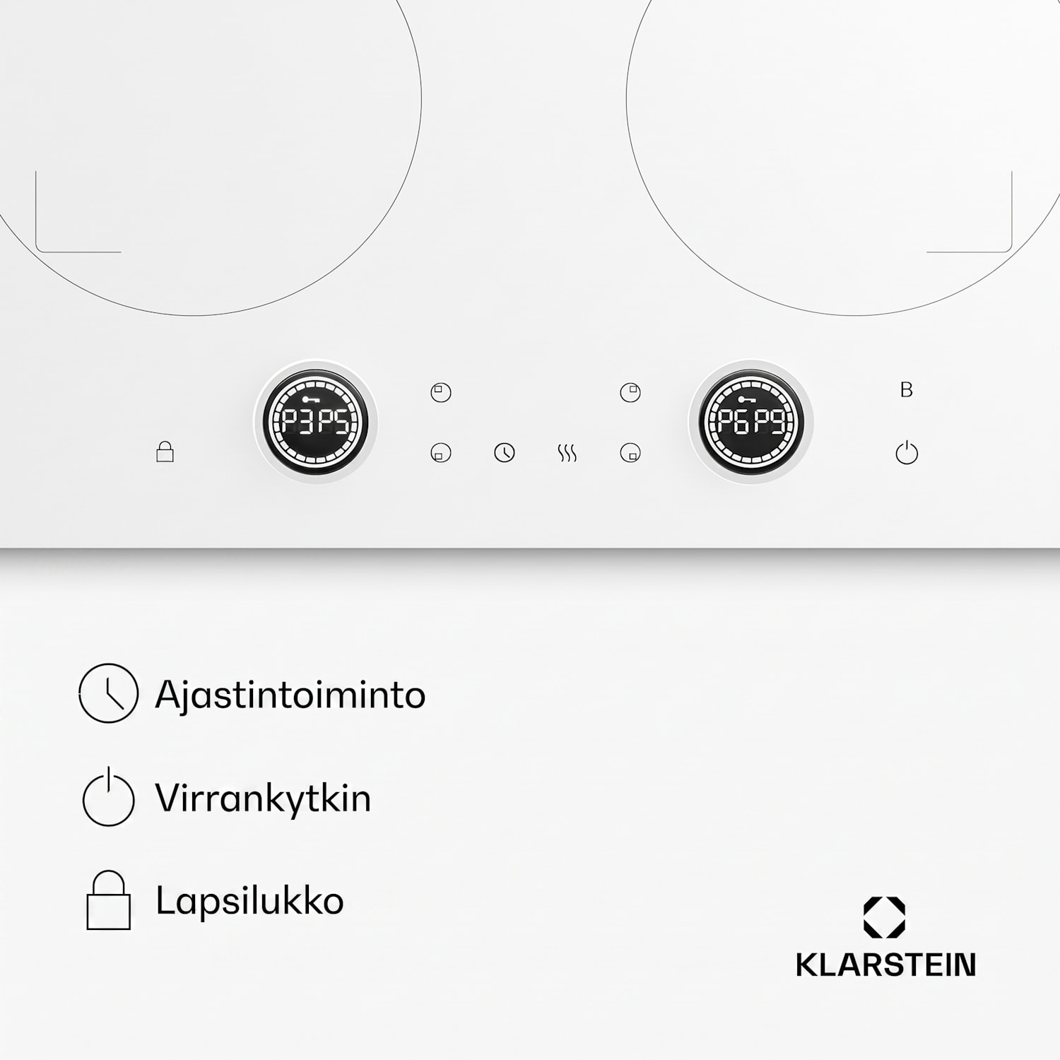 Neotouch induktiokeittotaso | Moderni & tehokas | 4 keittoaluetta | 9 tehotasoa | 7200 W | 60 cm Valkoinen