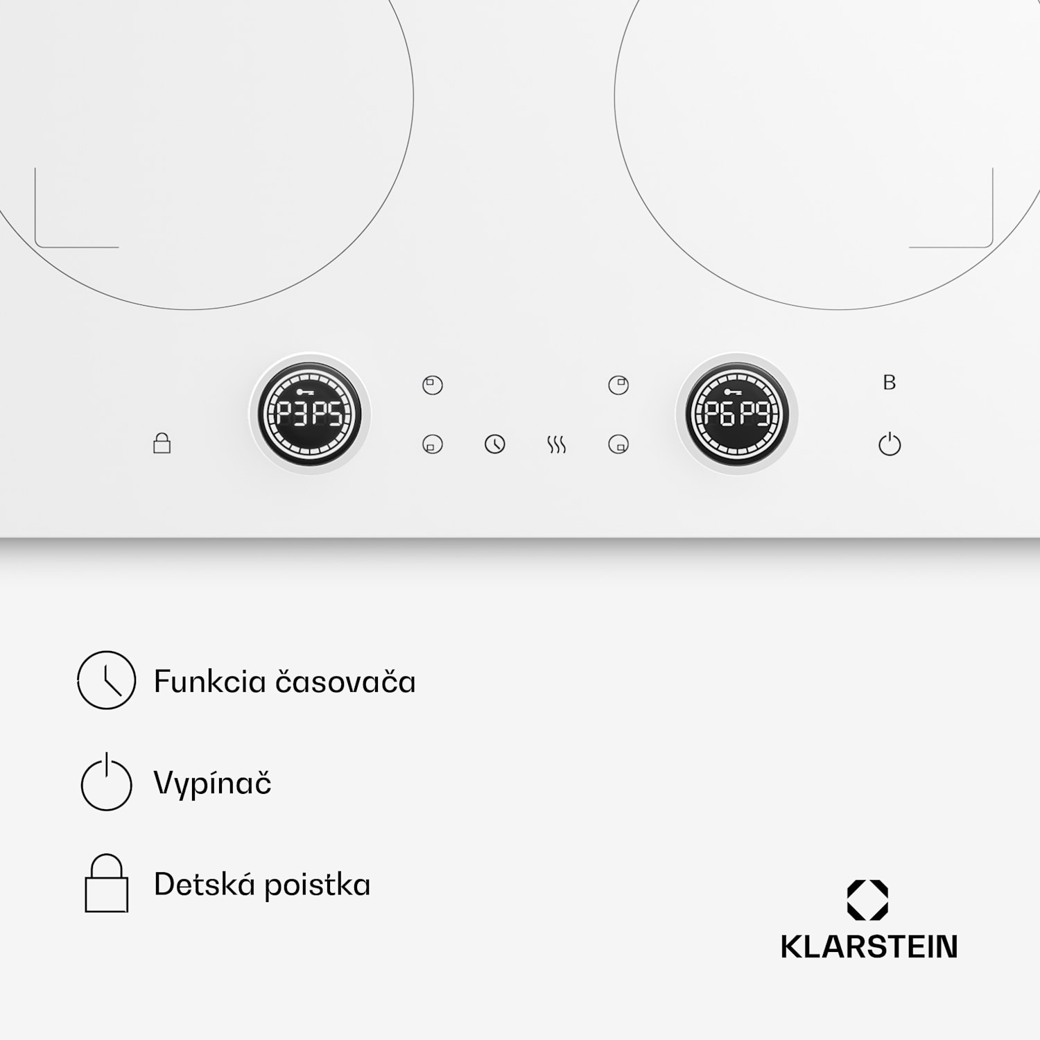 Indukčná varná doska Neotouch | Moderná a výkonná | 4 varné zóny | 9 stupňov | 7200 W | 60 cm Biela