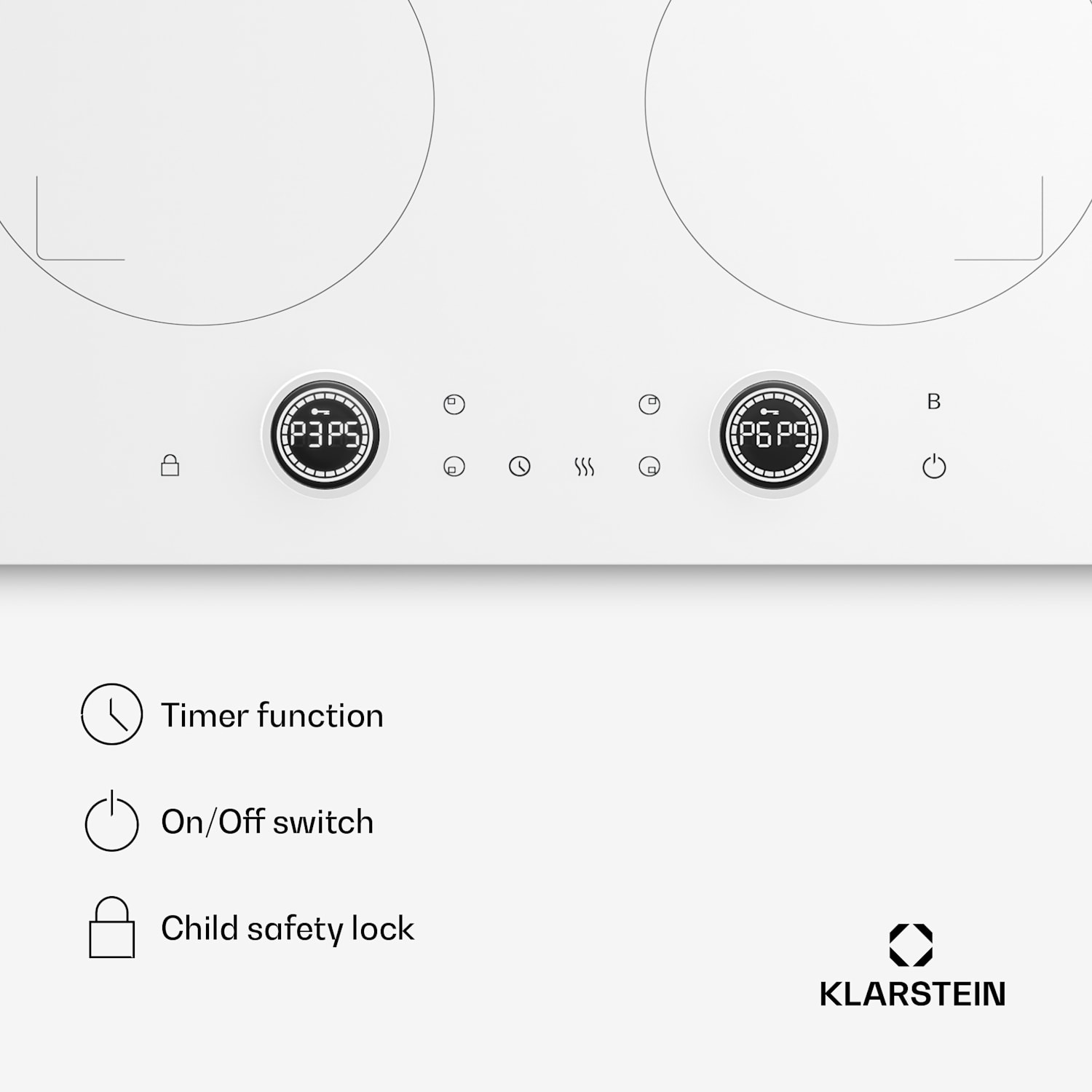 Neotouch inductiekookplaat | modern & krachtig | 4 kookzones | 9 standen | 7200 W | 60 cm Wit
