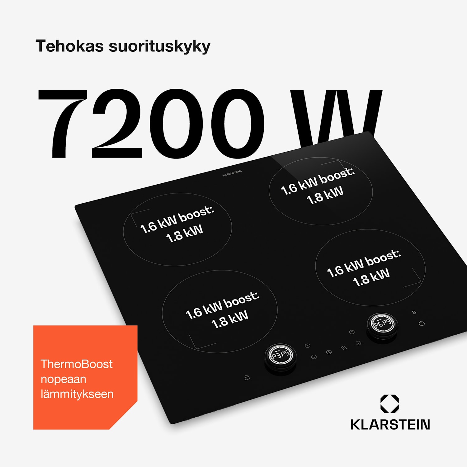 Neotouch induktiokeittotaso | Moderni & tehokas | 4 keittoaluetta | 9 tehotasoa | 7200 W | 60 cm Musta