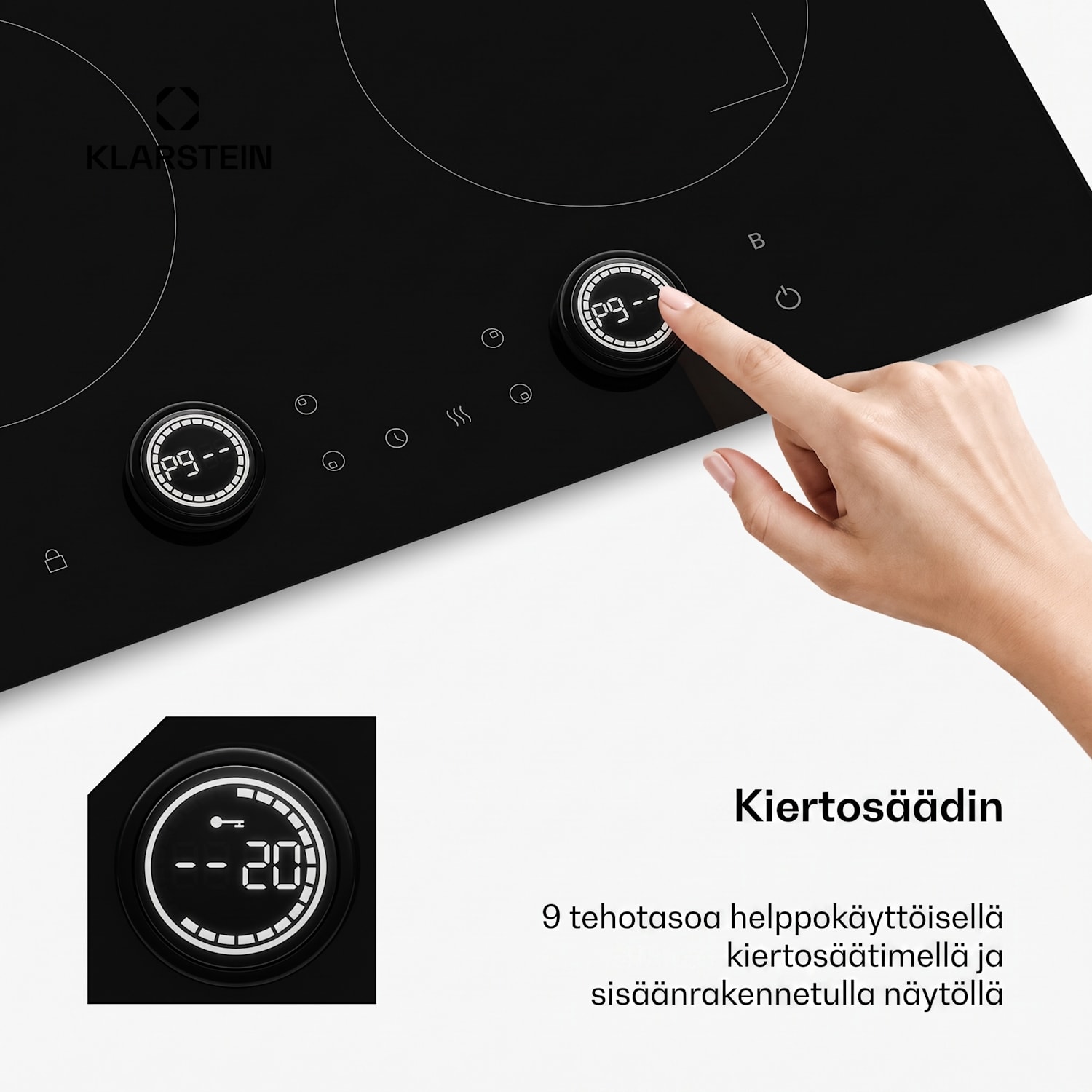 Neotouch induktiokeittotaso | Moderni & tehokas | 4 keittoaluetta | 9 tehotasoa | 7200 W | 60 cm Musta