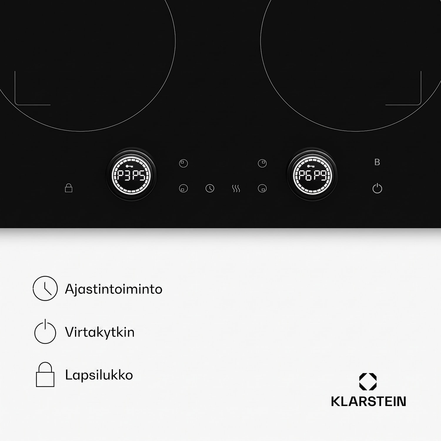 Neotouch induktiokeittotaso | Moderni & tehokas | 4 keittoaluetta | 9 tehotasoa | 7200 W | 60 cm Musta