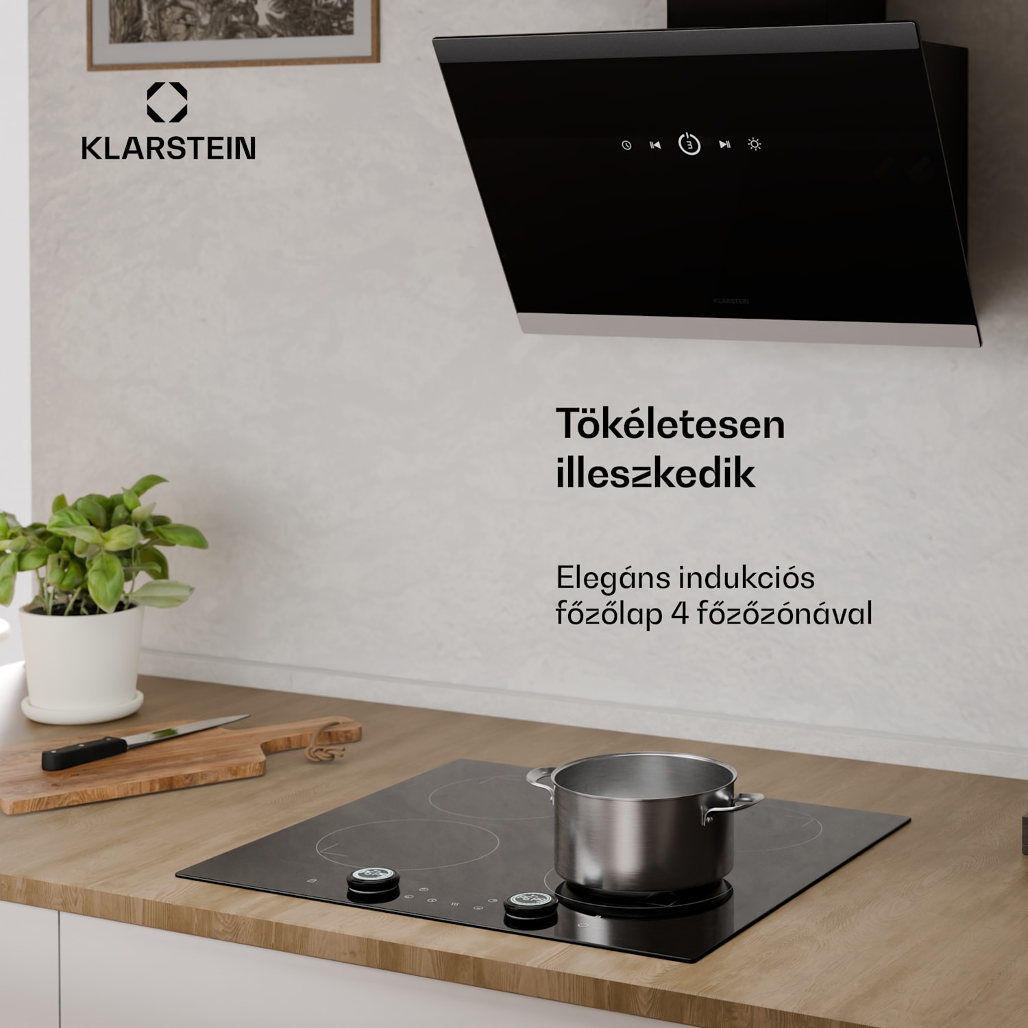 Neotouch Indukciós főzőlap | Modern & erős | 4 főzőzóna | 9 szint | 7200 W | 60 cm Fekete