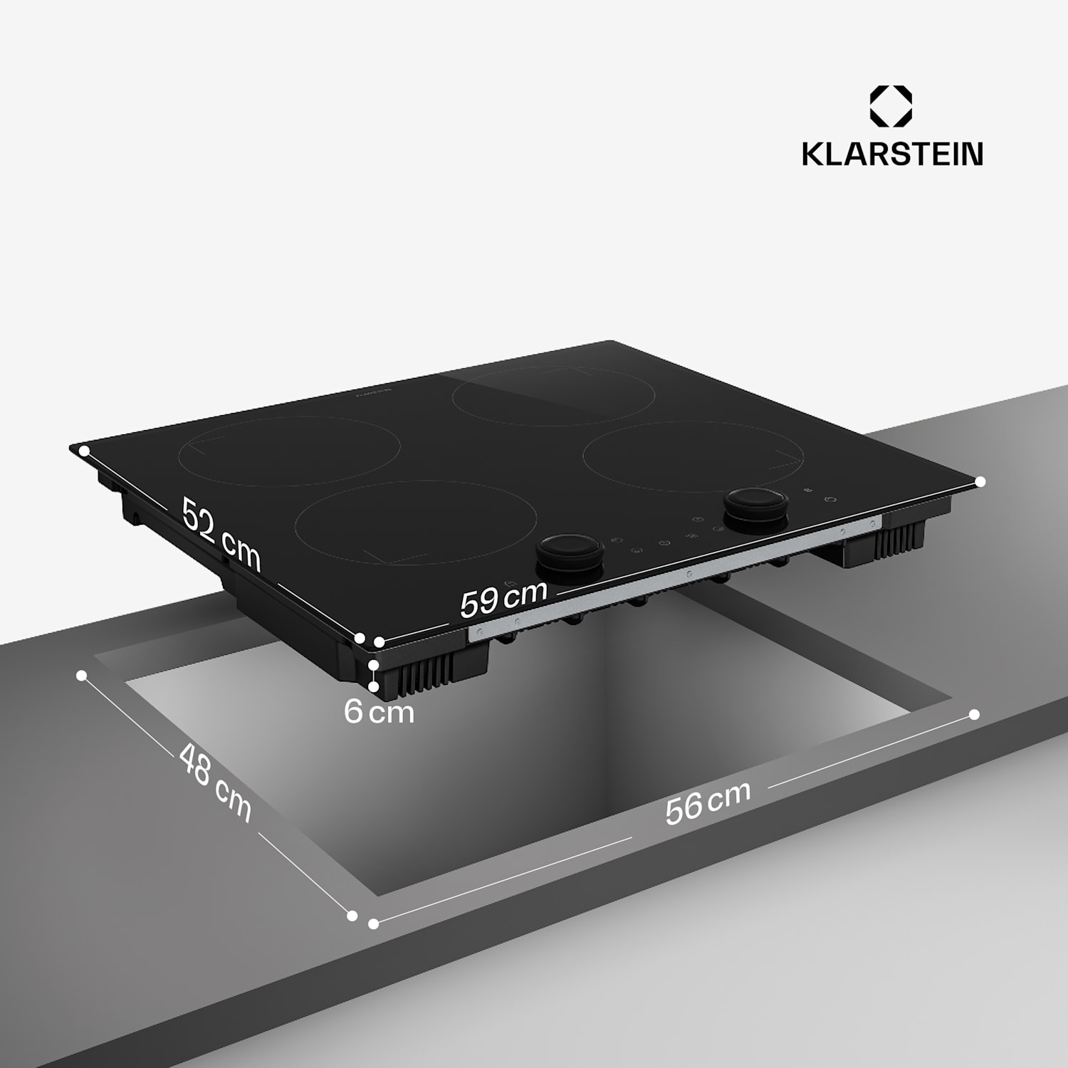 Neotouch Indukciós főzőlap | Modern & erős | 4 főzőzóna | 9 szint | 7200 W | 60 cm Fekete