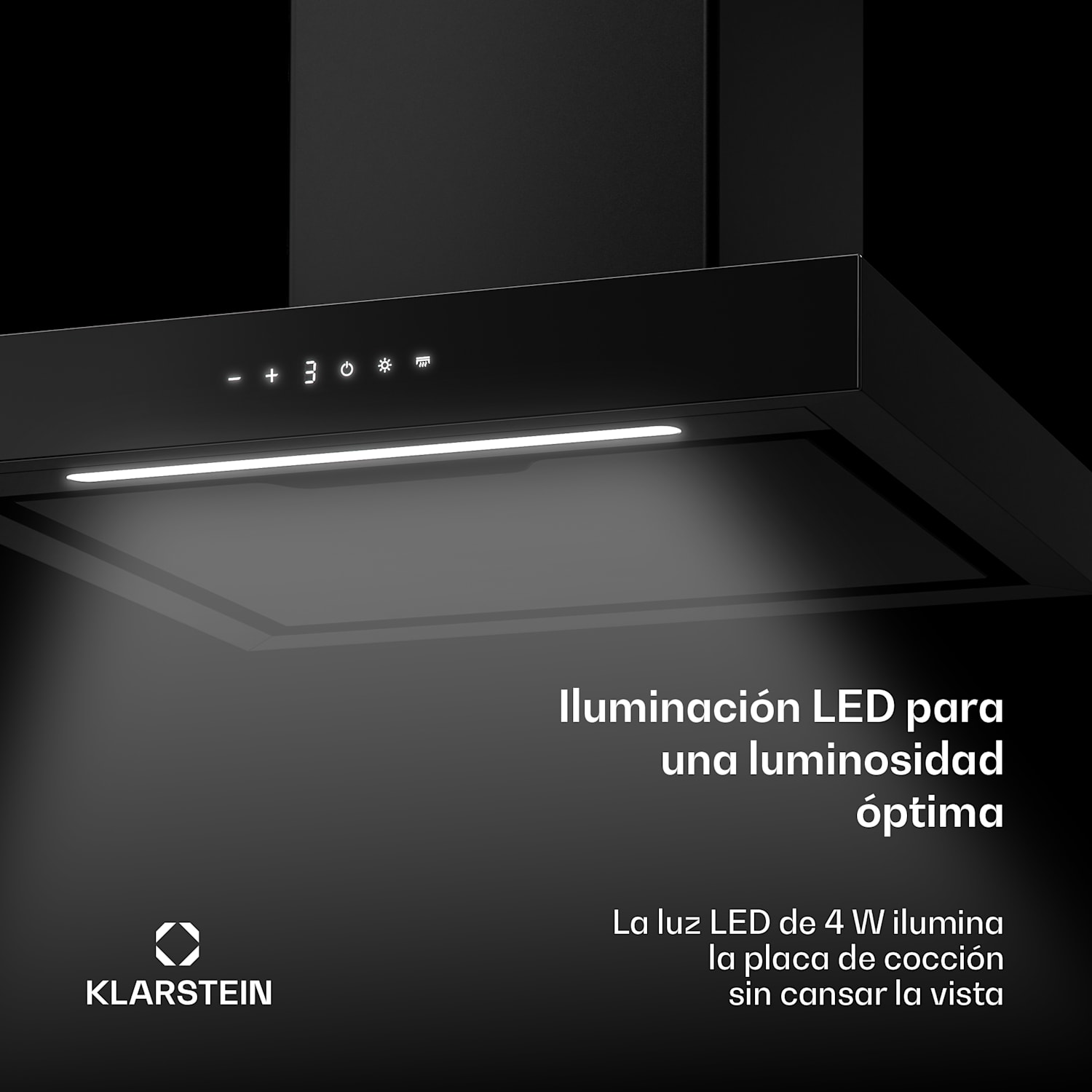 Campana extractora horizontal de pared Vapura | Elegante, moderna, potente | Clase energética A++ | 609 m³/h | 60 cm 