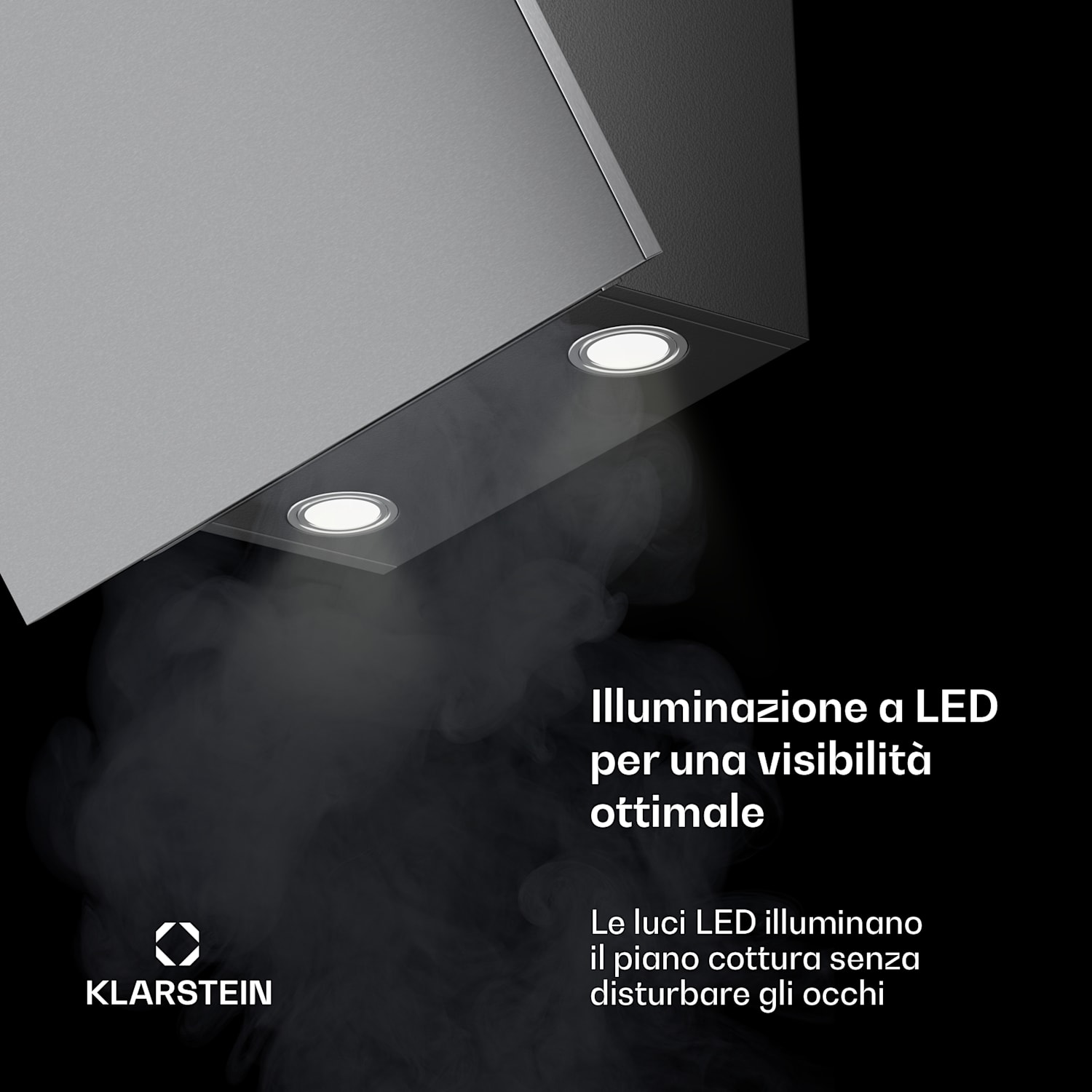 Silver Lining - Cappa inclinata | Modalità di scarico e ricircolo | Design di alta qualità | 597 m³/ora | 60 cm 60 cm