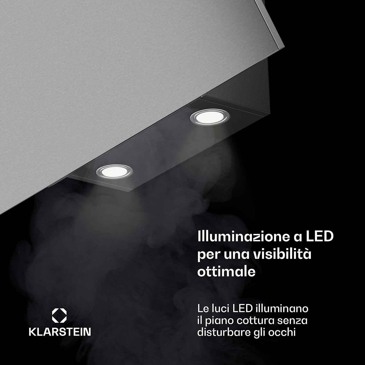 Silver Lining - Cappa inclinata | Modalità di scarico e ricircolo | Design di alta qualità | 597 m³/ora | 90 cm 90 cm