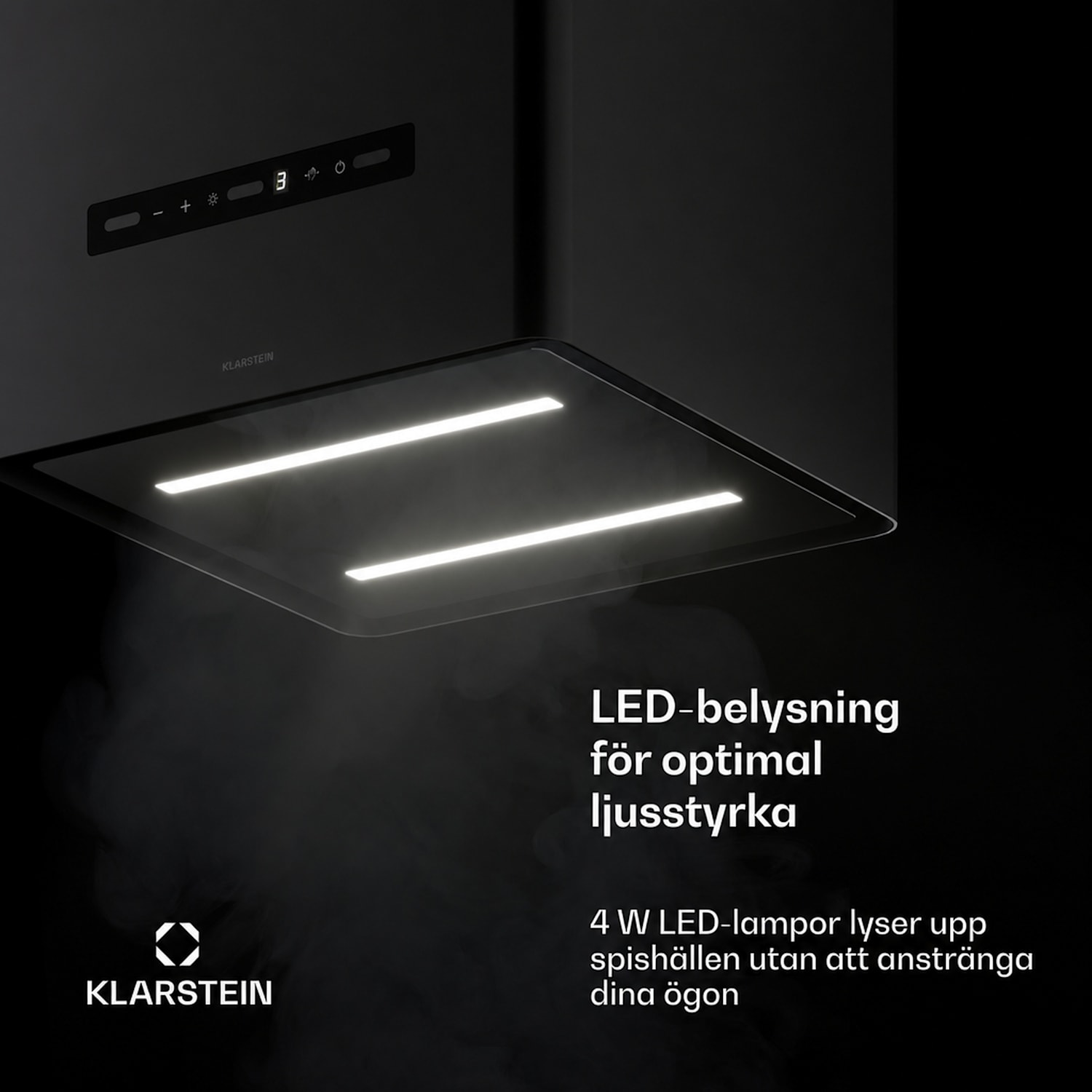 Nexture Frihängande Ö-infläkt | A++ | 40 cm | 661 m³/h | Svart 