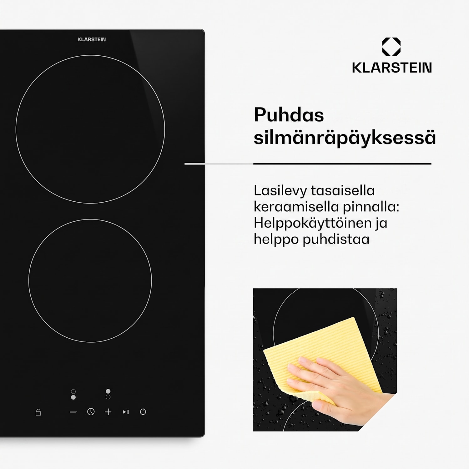 Hito lasikeramiikkaliesi | 2 keittoaluetta | 3000 W | 9 tehotasoa | 30 cm 30 cm