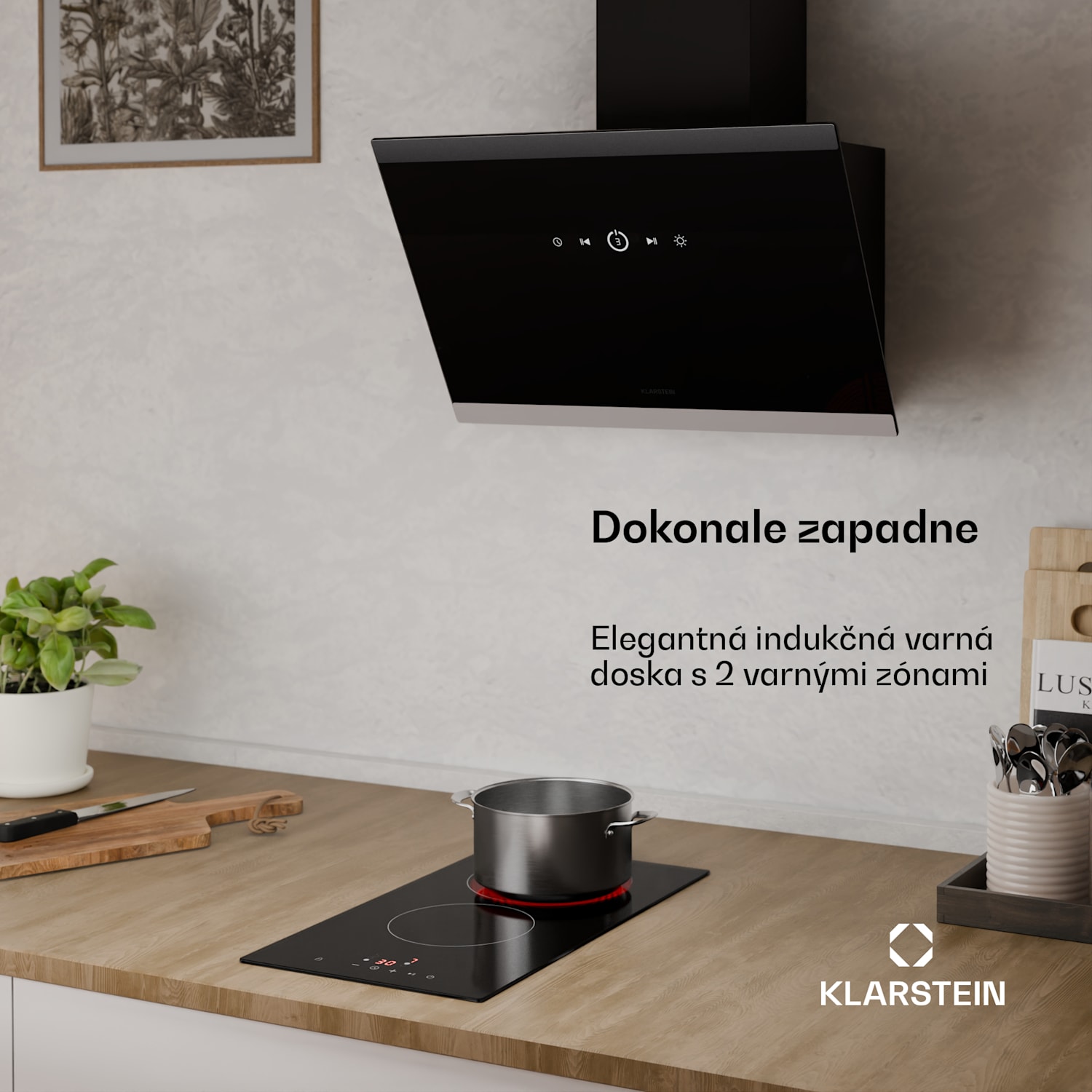 Hito sklokeramická varná doska | 2 varné zóny | 3000 W | 9 úrovní výkonu | 30 cm 30 cm