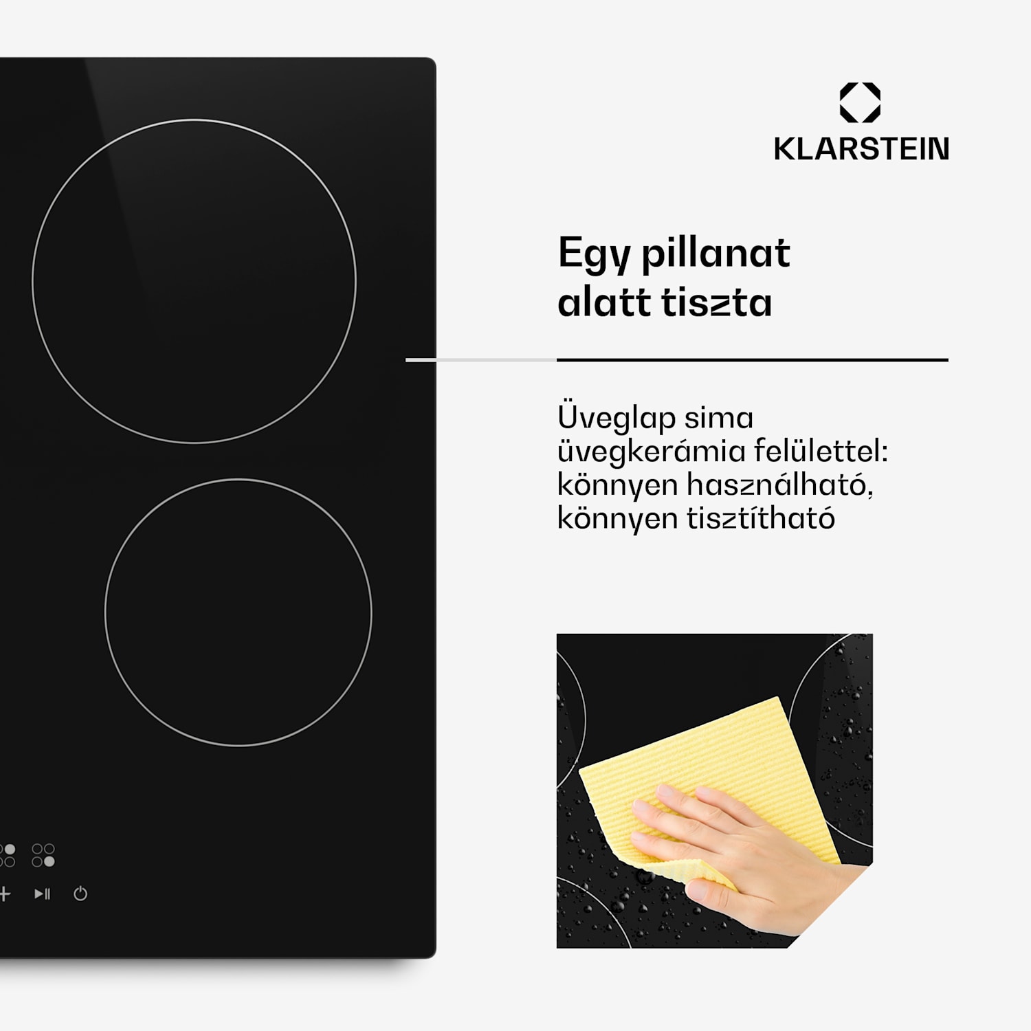 Hito üvegkerámia főzőlap | 4 főzőzóna | 6000 W | 9 teljesítményfokozat | 60 cm 60 cm