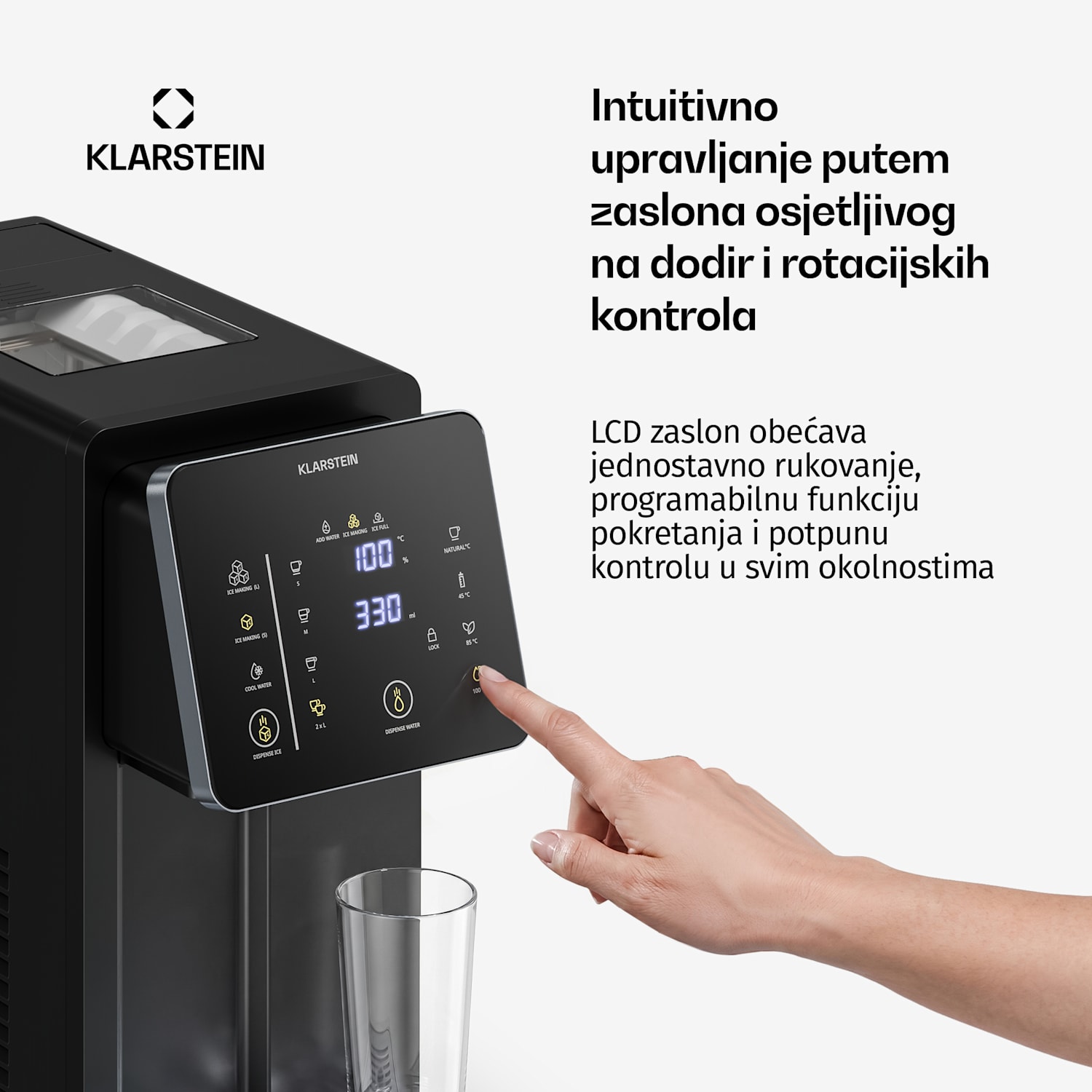 NeoChill ledomat s točionikom vode | 3,5 l | 12 kg leda u 24 sata | zaslon osjetljiv na dodir 