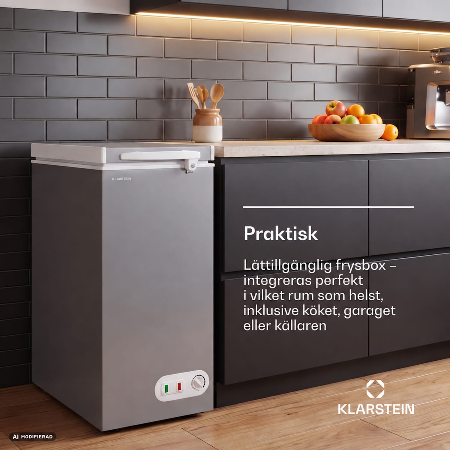 Iceblokk frysbox | 51 l | 85 cm | -18°C till -22°C | 4 stjärnor | Silver 51 L | Silver