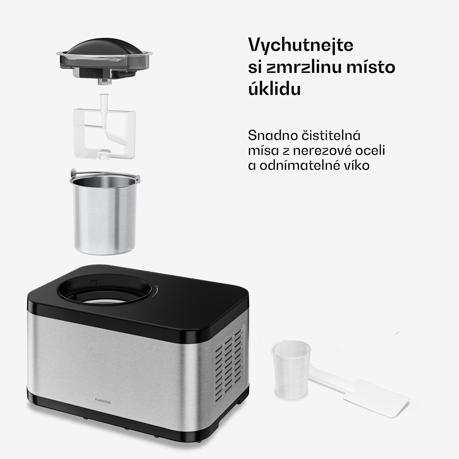 VeroSteel zmrzlinovač s kompresorem | 1,5 l | 150 W | 4 programy | dotykové ovládání 
