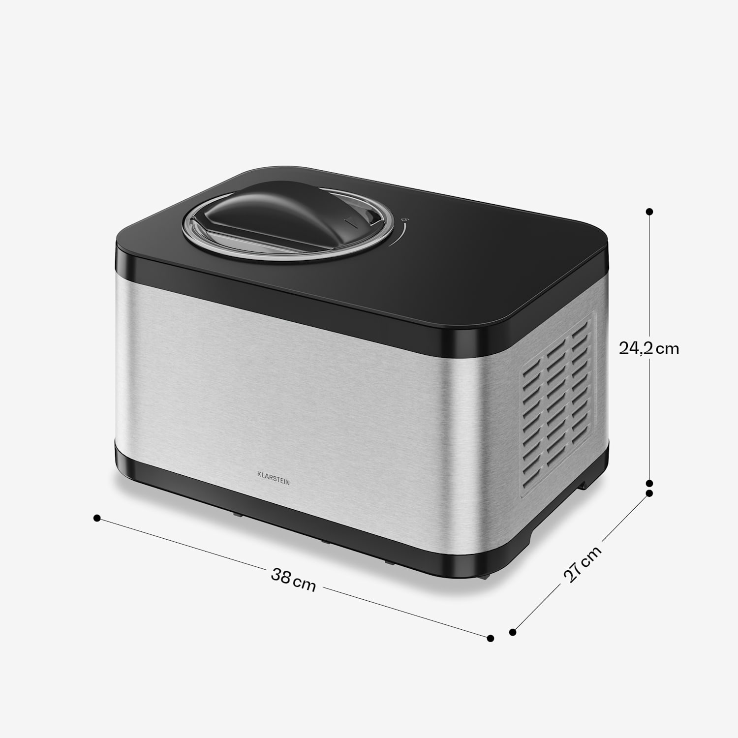 VeroSteel aparat za sladoled s kompresorom | 1,5 l | 150 W | 4 programa | Touch upravljanje 
