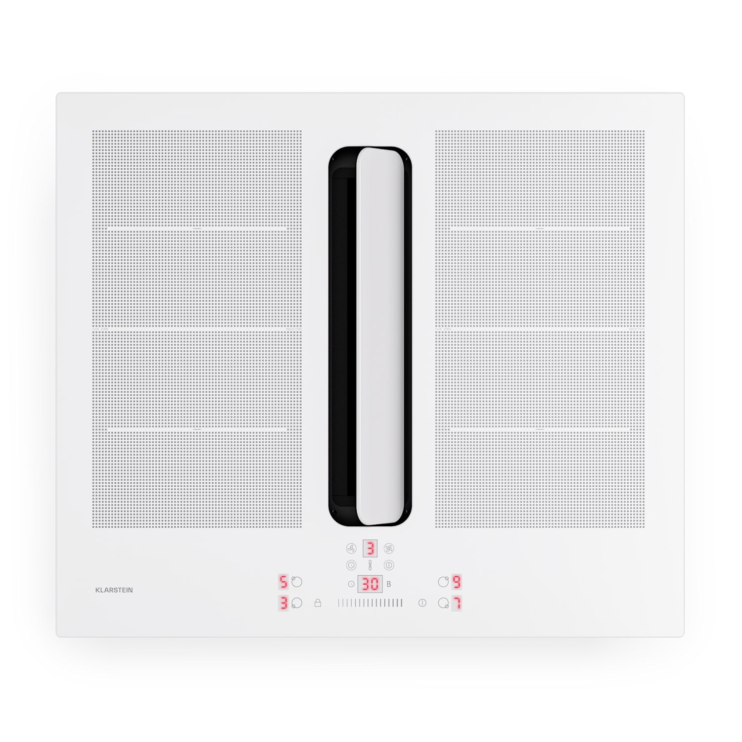Plită cu inducție cu hotă integrată ChefFusion | 4 zone de gătit | 7200 W | 504,3 m³/h | 60 cm 60 cm | Fără ramă | Alb