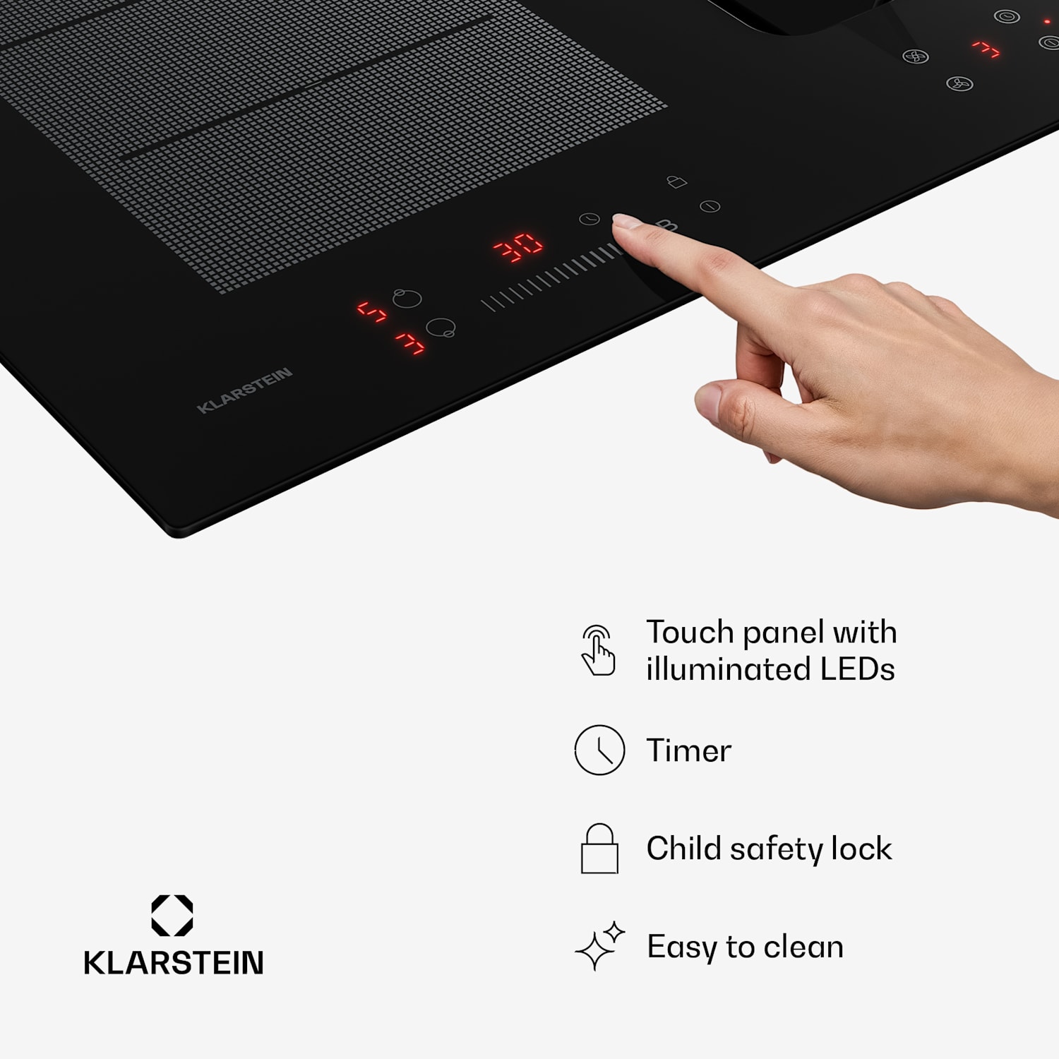 ChefFusion induktiokeittotaso liesituulettimella | 4 keittoaluetta | 7200 W | 504,3 m³/h | 80 cm 