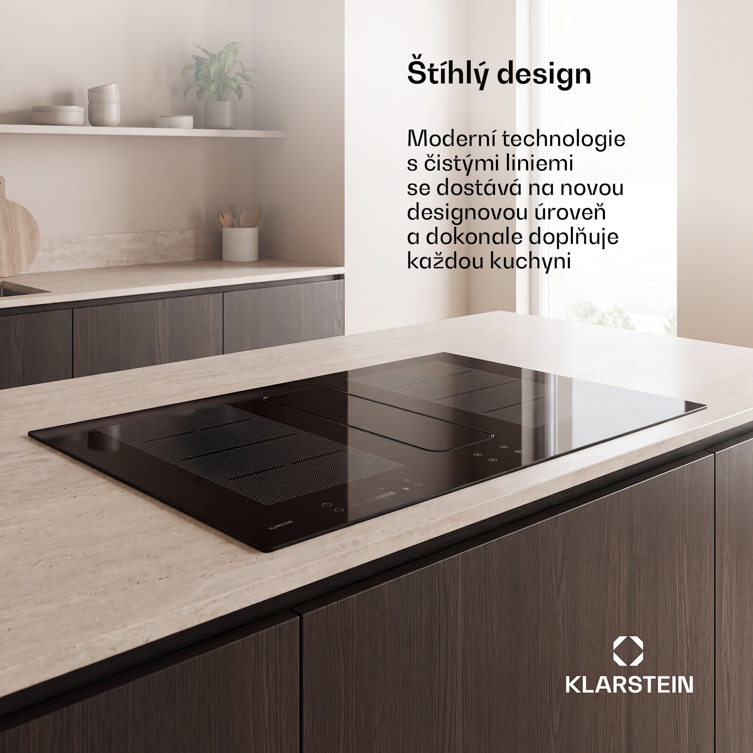 ChefFusion indukční varná deska s odsavačem par | 4 varné zóny | 7200 W | 504,3 m³/h | 90 cm 