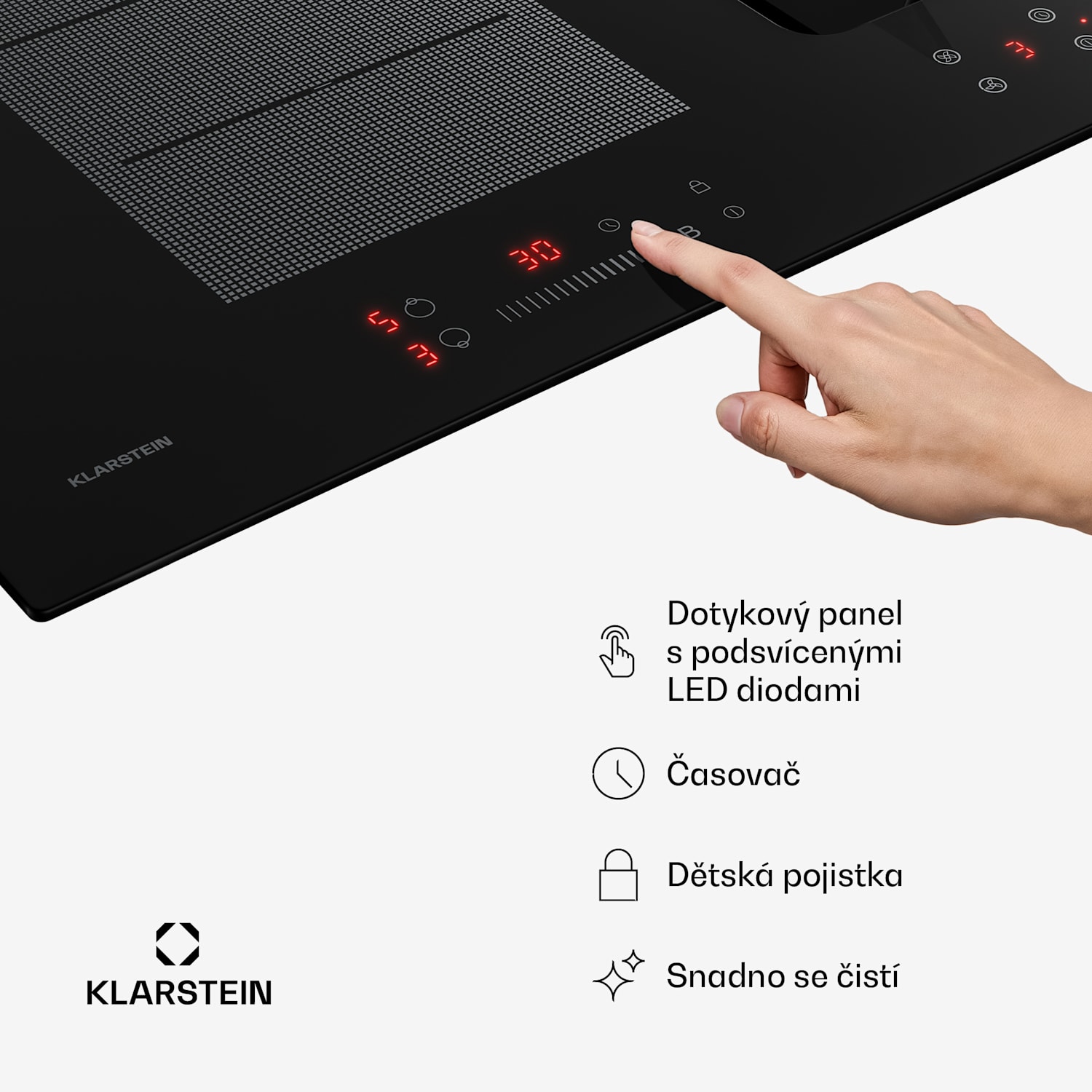 ChefFusion indukční varná deska s odsavačem par | 4 varné zóny | 7200 W | 504,3 m³/h | 90 cm 