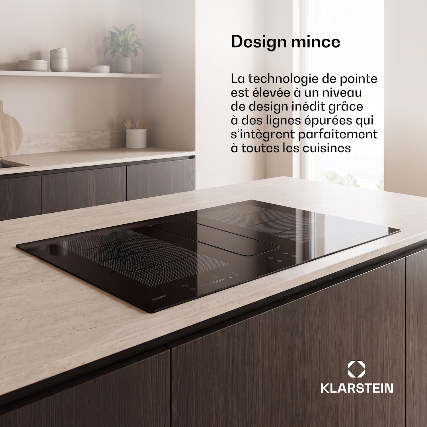 ChefFusion plaque à induction avec hotte intégrée | 4 zones de cuisson | 7200 W | 504,3 m³/h | 90 cm 