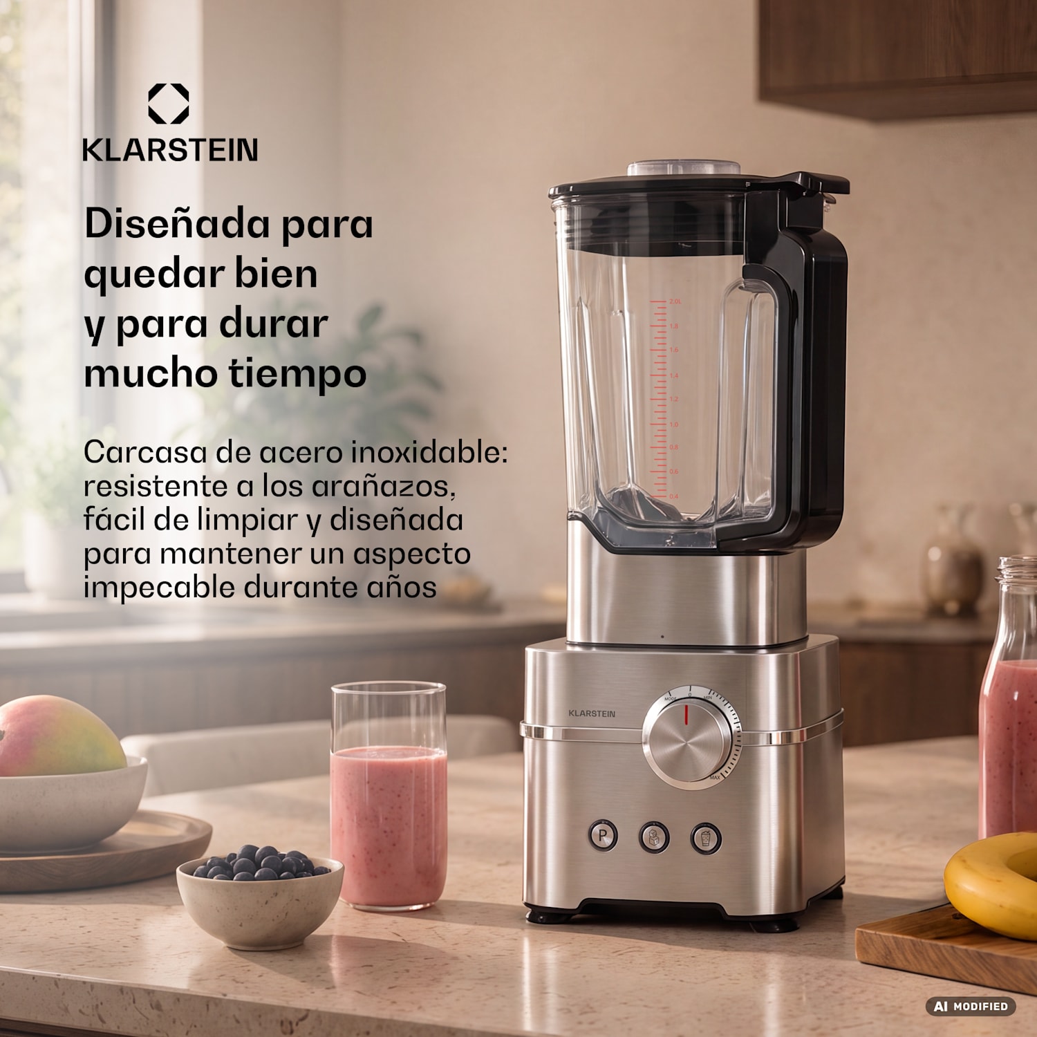 Kraftpaket Pro batidora | Hielo picado y batidos | Función pulsar | 2000 W | 30000 rpm | 2 L 