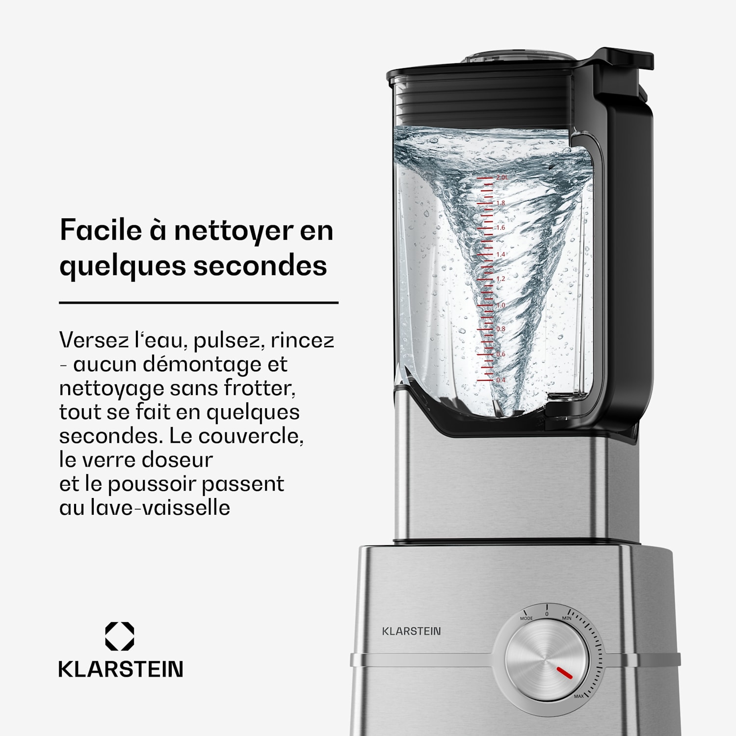 Kraftpaket Pro mixeur | Glace pilée & smoothies | Fonction pulse | 2000 W | 30000 tr/min | 2 L 